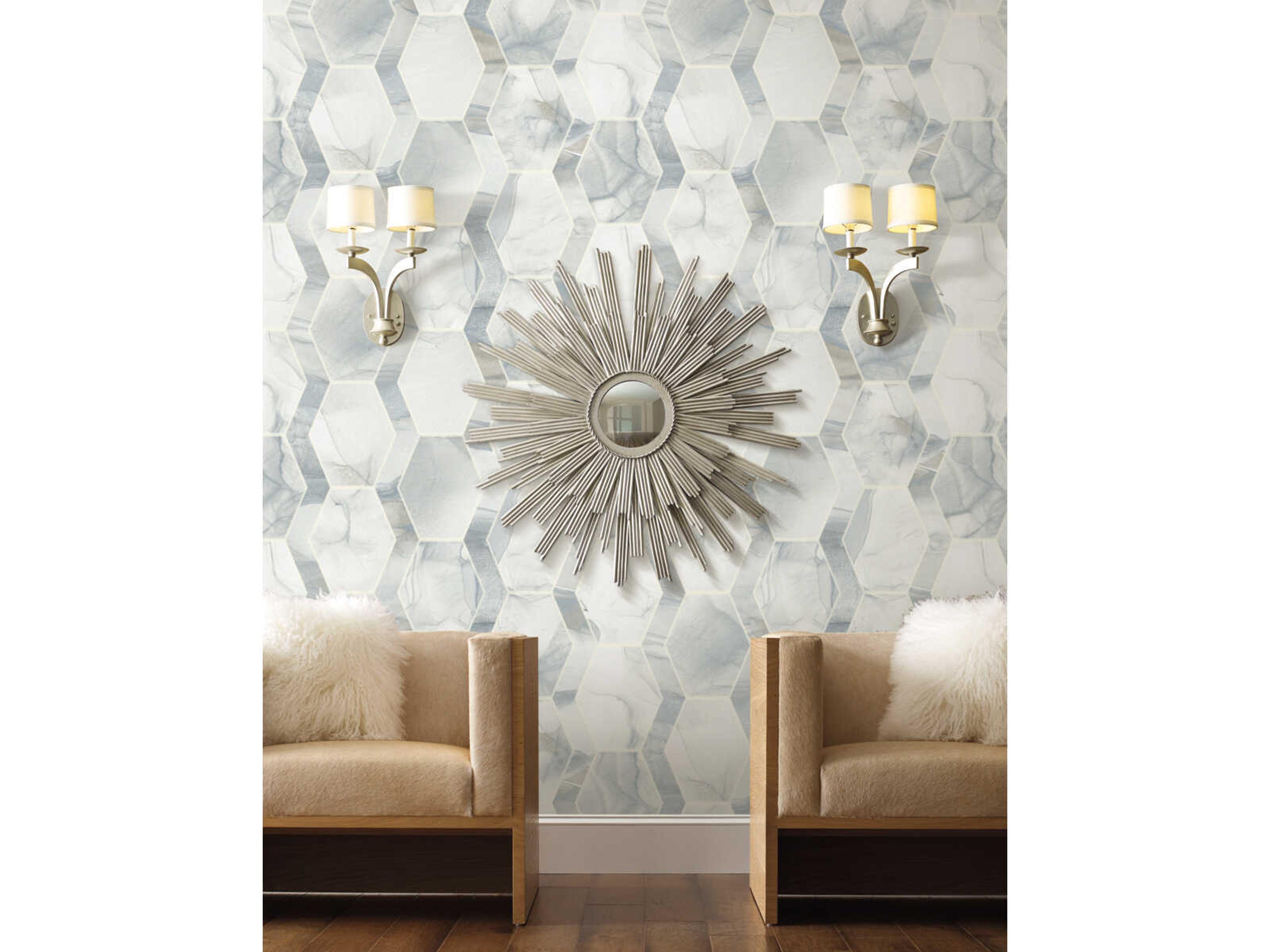 York Wallcoverings Modern Nature 2nd Edition Blue Grey Earthbound Wallpaper