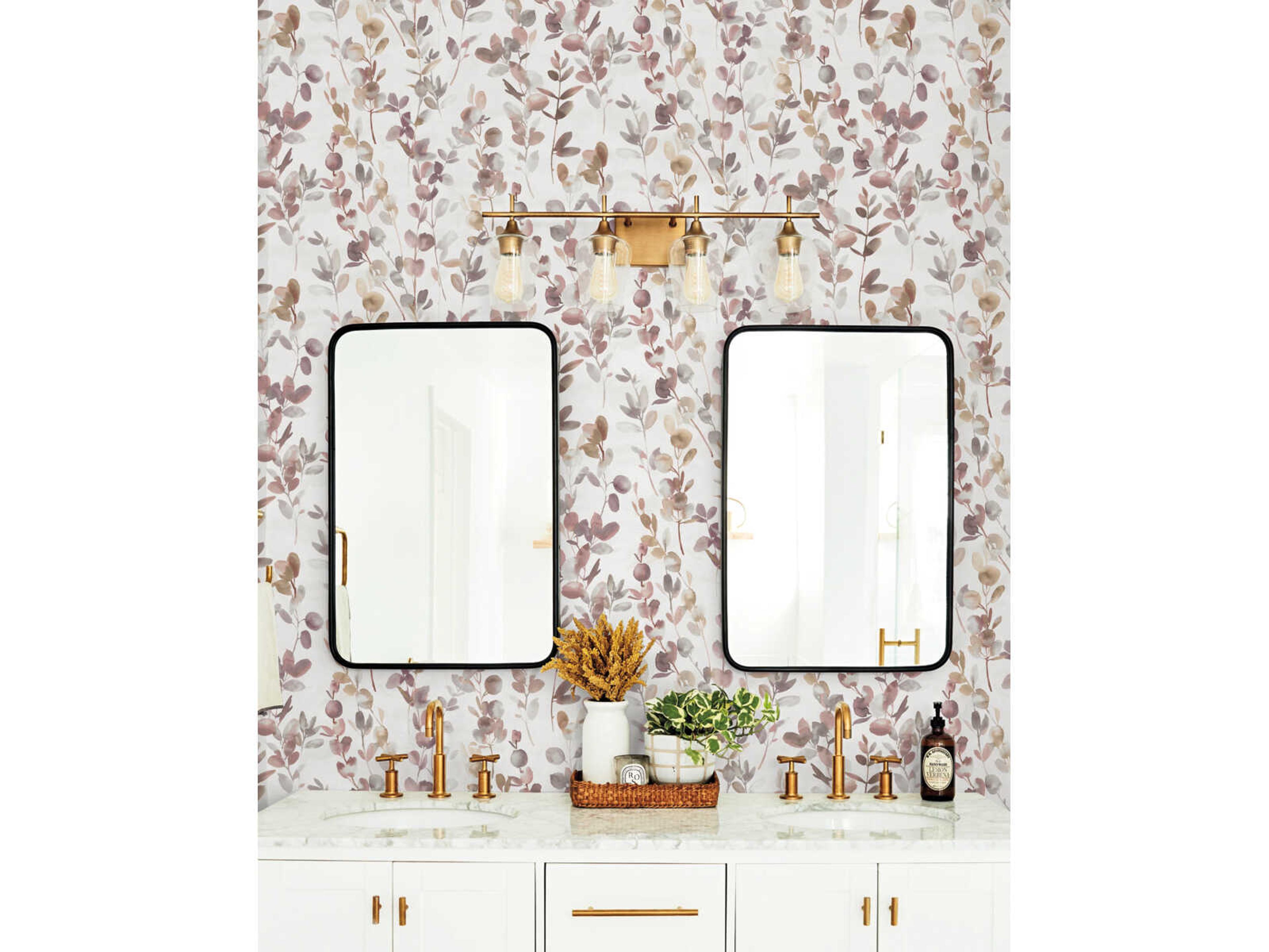 York Wallcoverings Modern Nature 2nd Edition Purple Joyful Eucalpytus Wallpaper