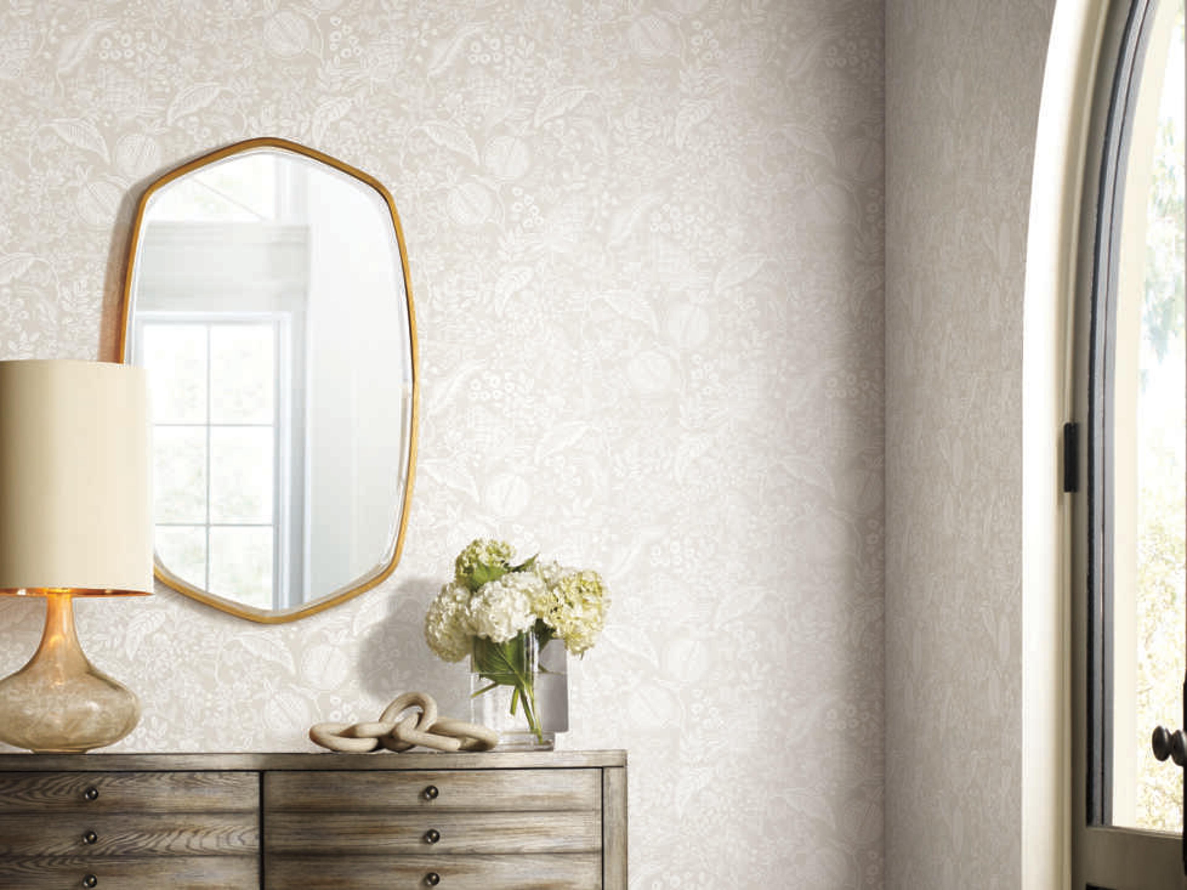 York Wallcoverings Rifle Paper Co. Second Edition Beige Pomegranate Wallpaper