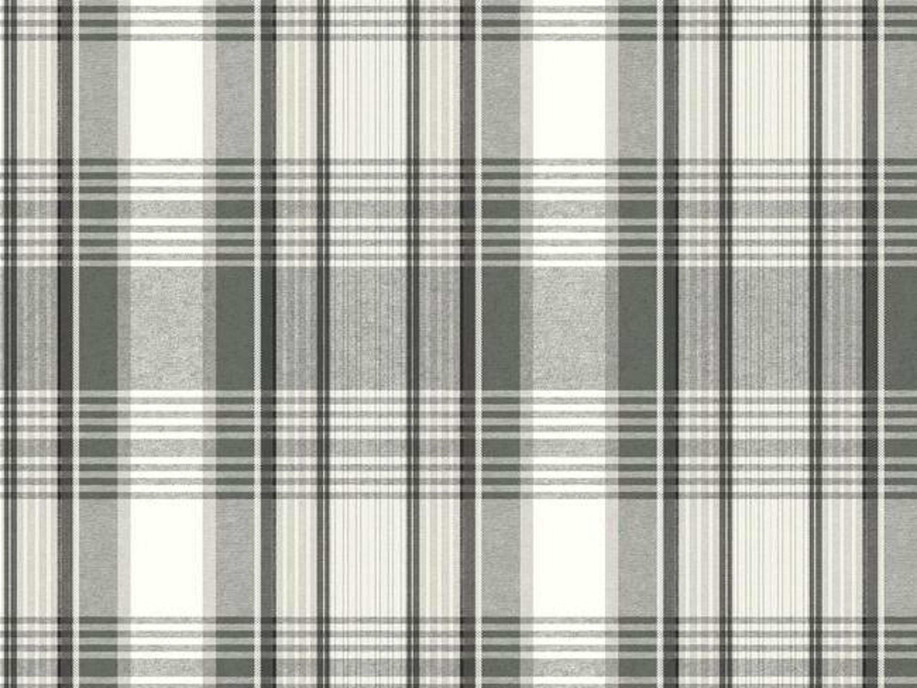York Wallcoverings IBC 4 Black White, III Black Bartola Plaid Wallpaper