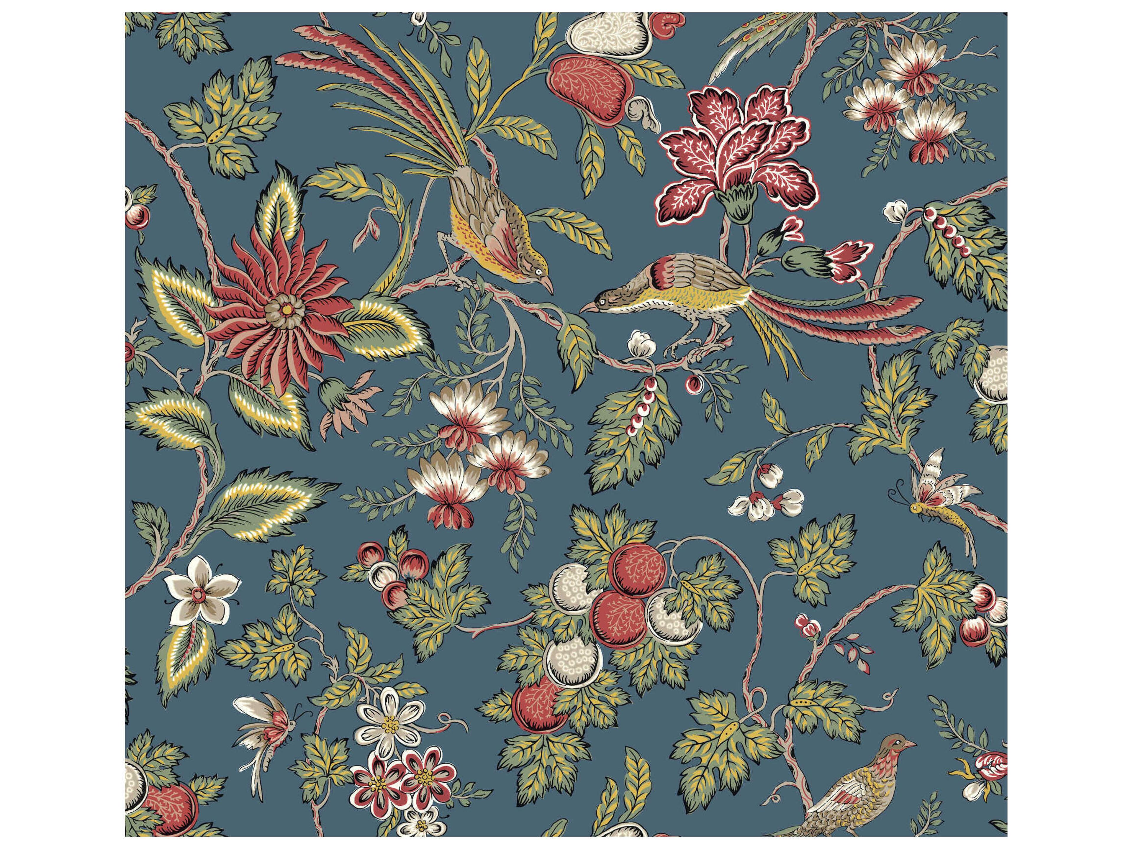 York Wallcoverings Antonina Vella Indigo Wallpaper