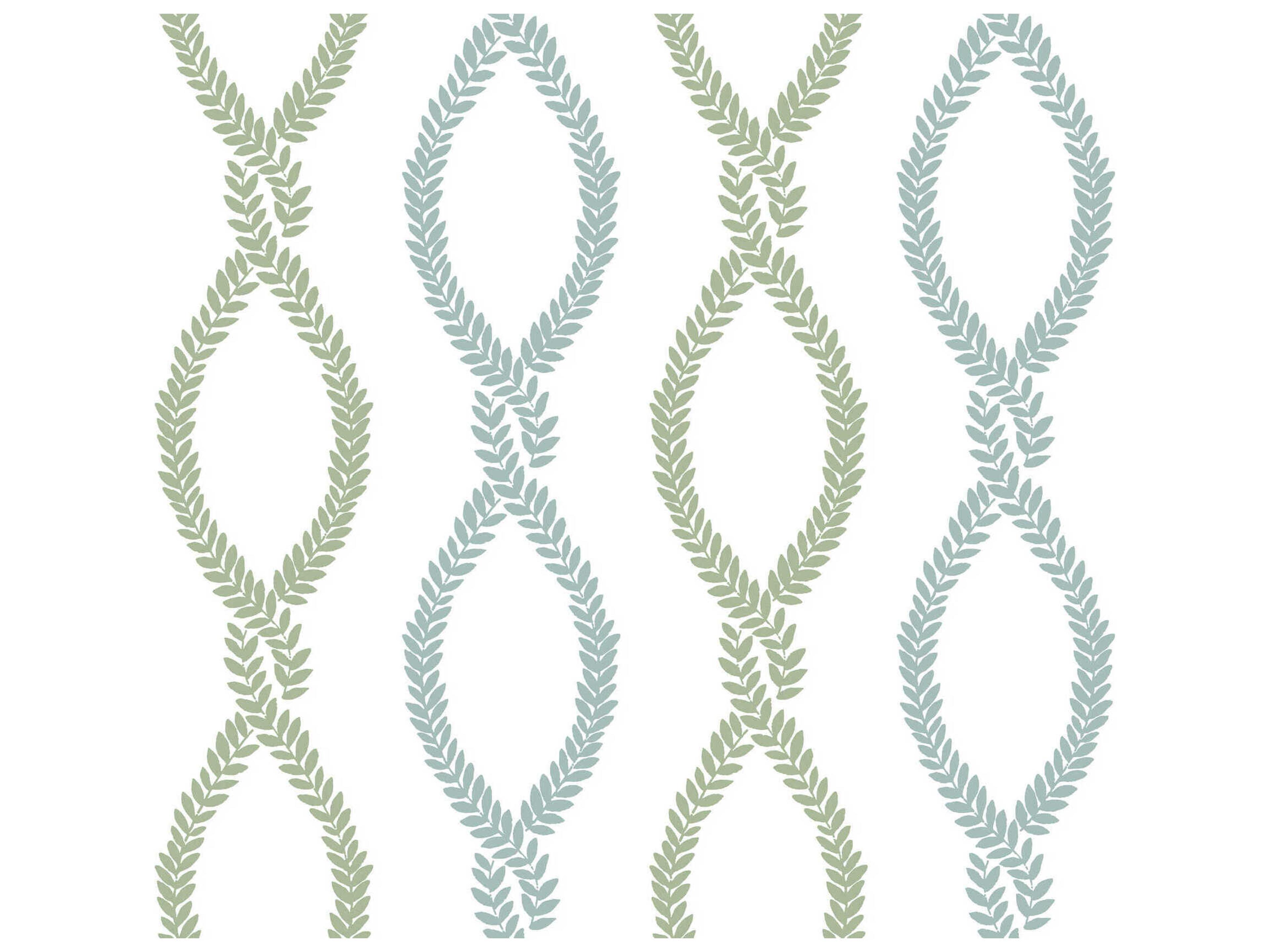 Antonina Vella Light Green Trellis Wallpaper