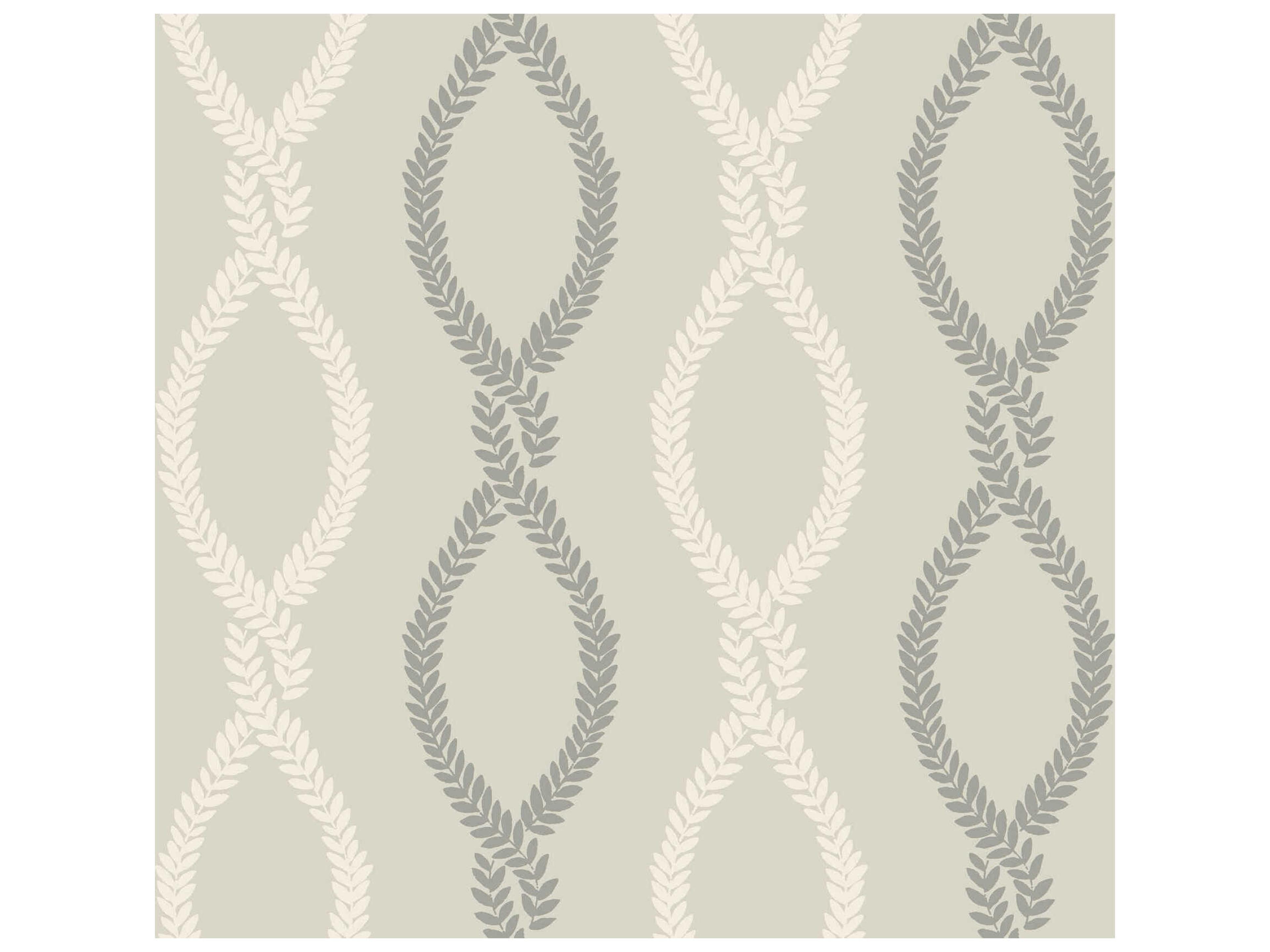 York Wallcoverings Antonina Vella Grey Trellis Wallpaper