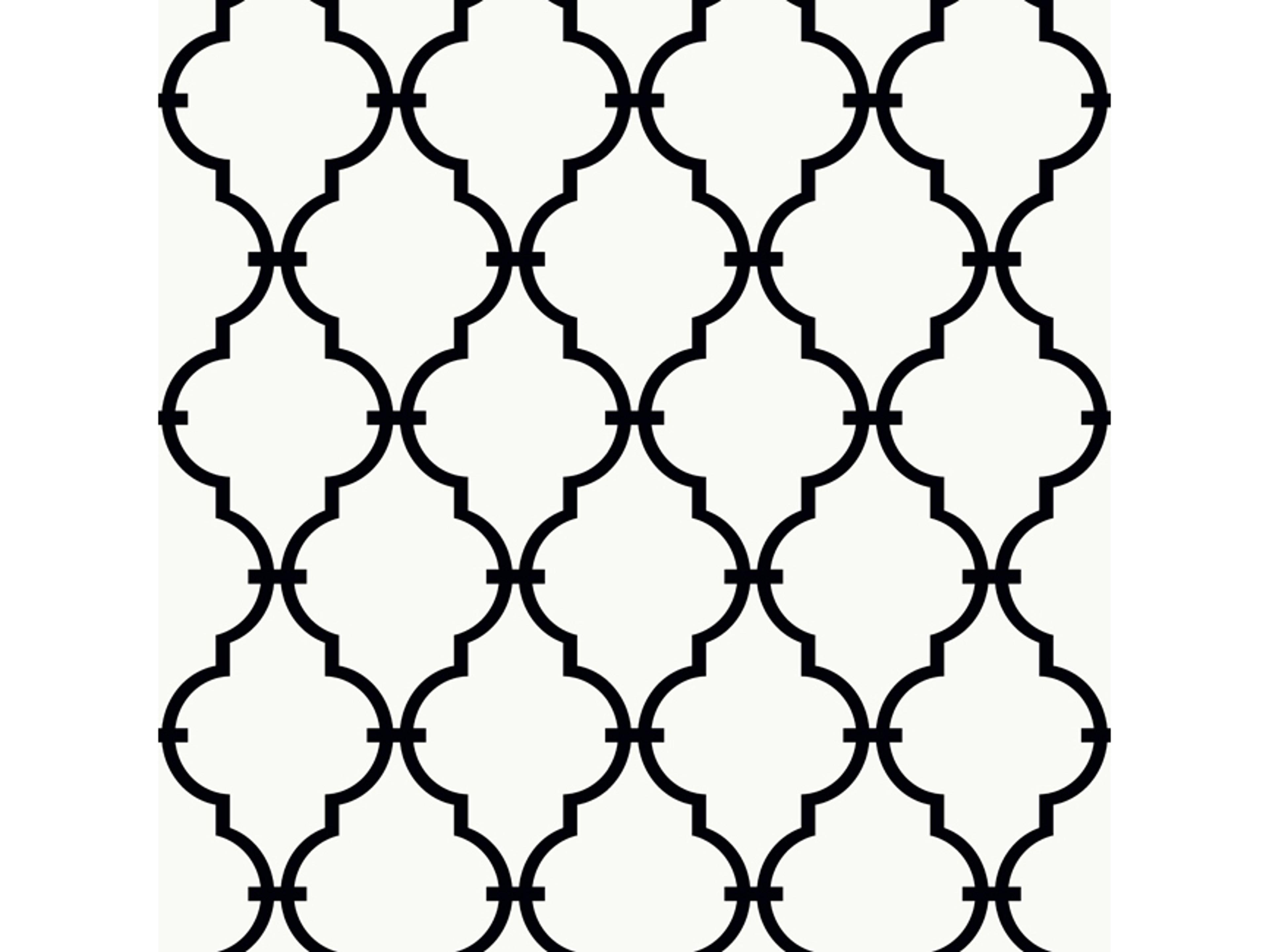 York Wallcoverings IBC 4 Black White, III Black Modern Trellis Wallpaper