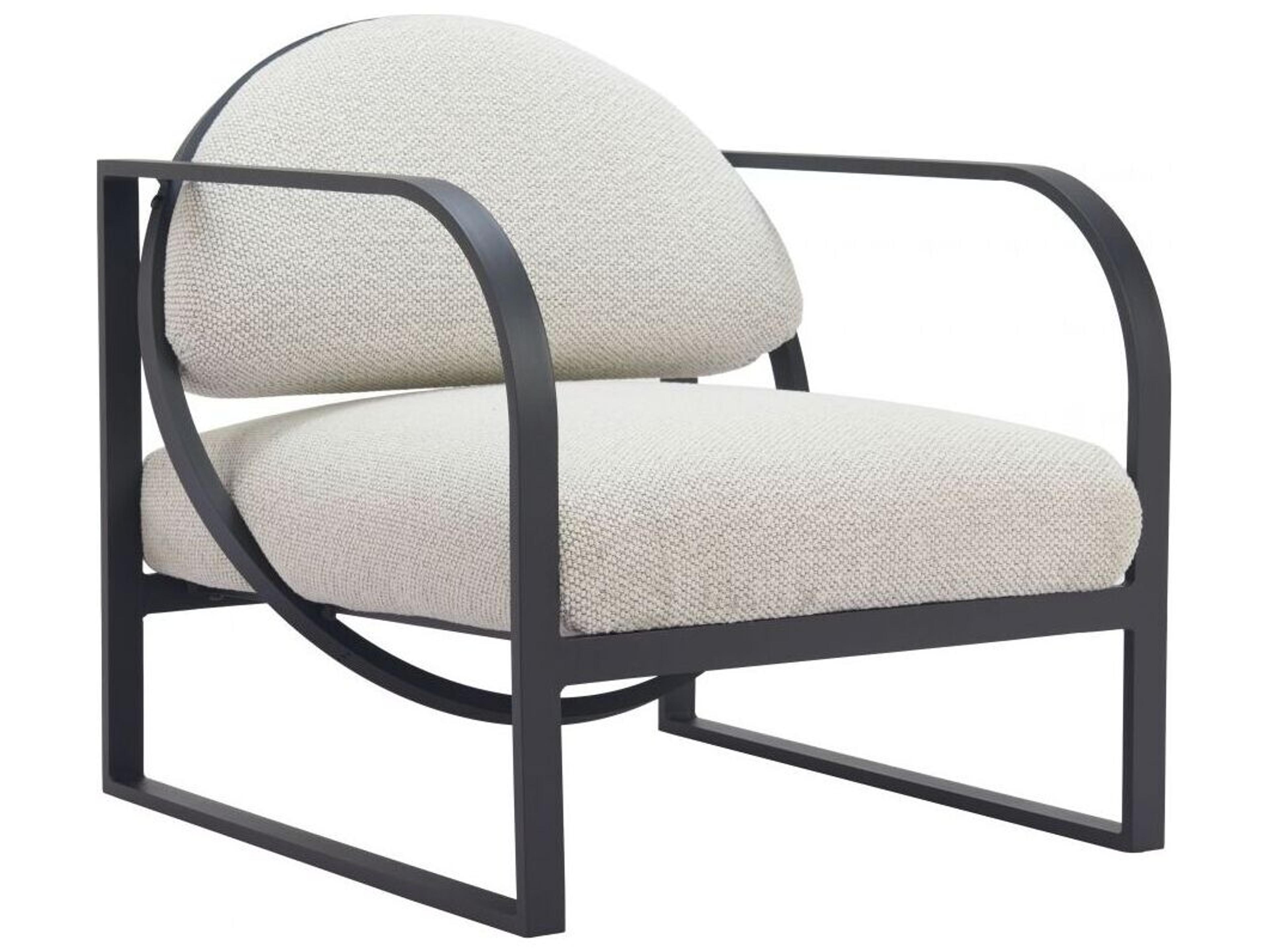 Zuo Outdoor Flakt Ivory Aluminum Cushion Lounge Chair