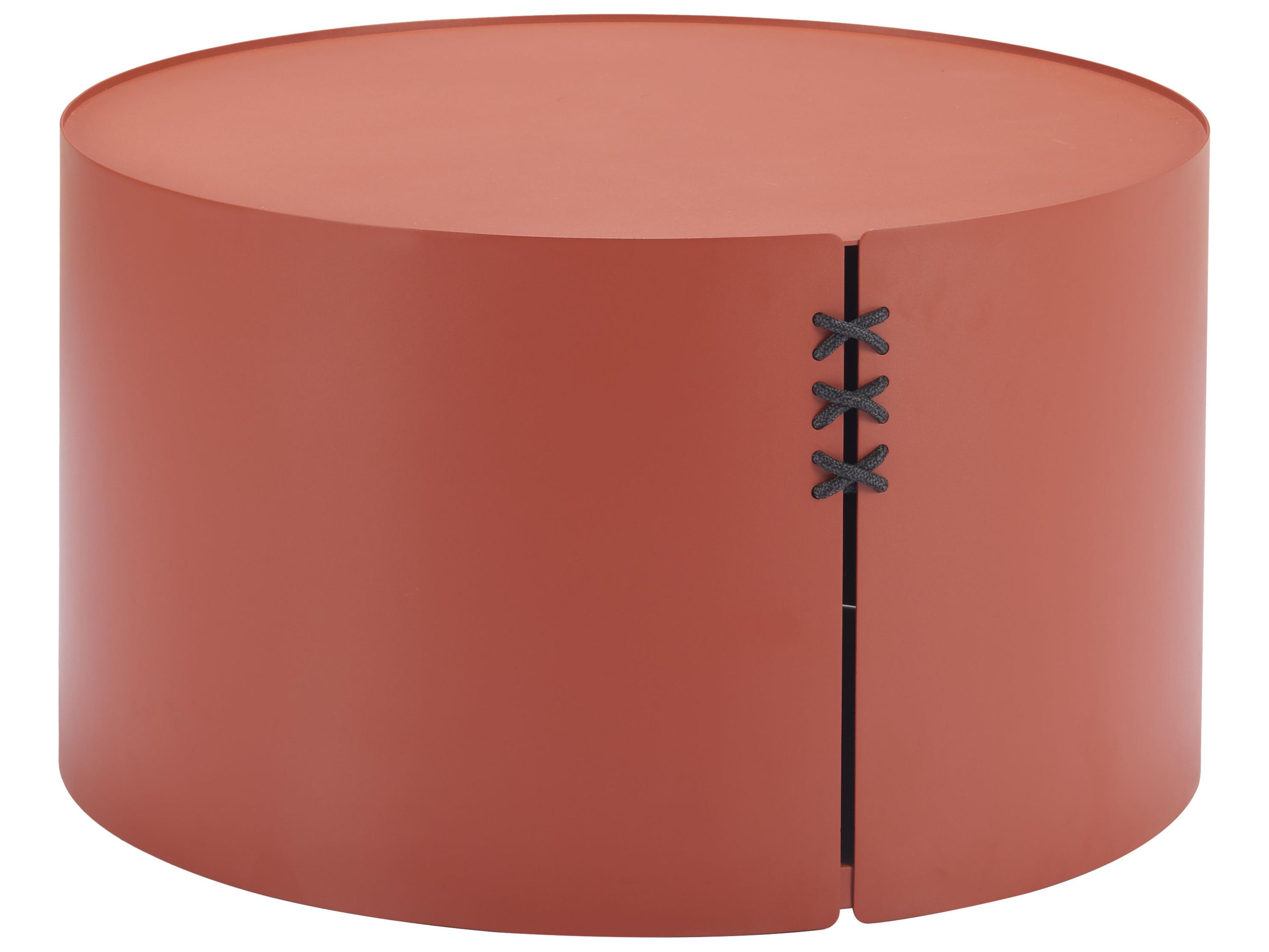 Zuo Outdoor Bayu Brown Faux Wood Round Coffee Table