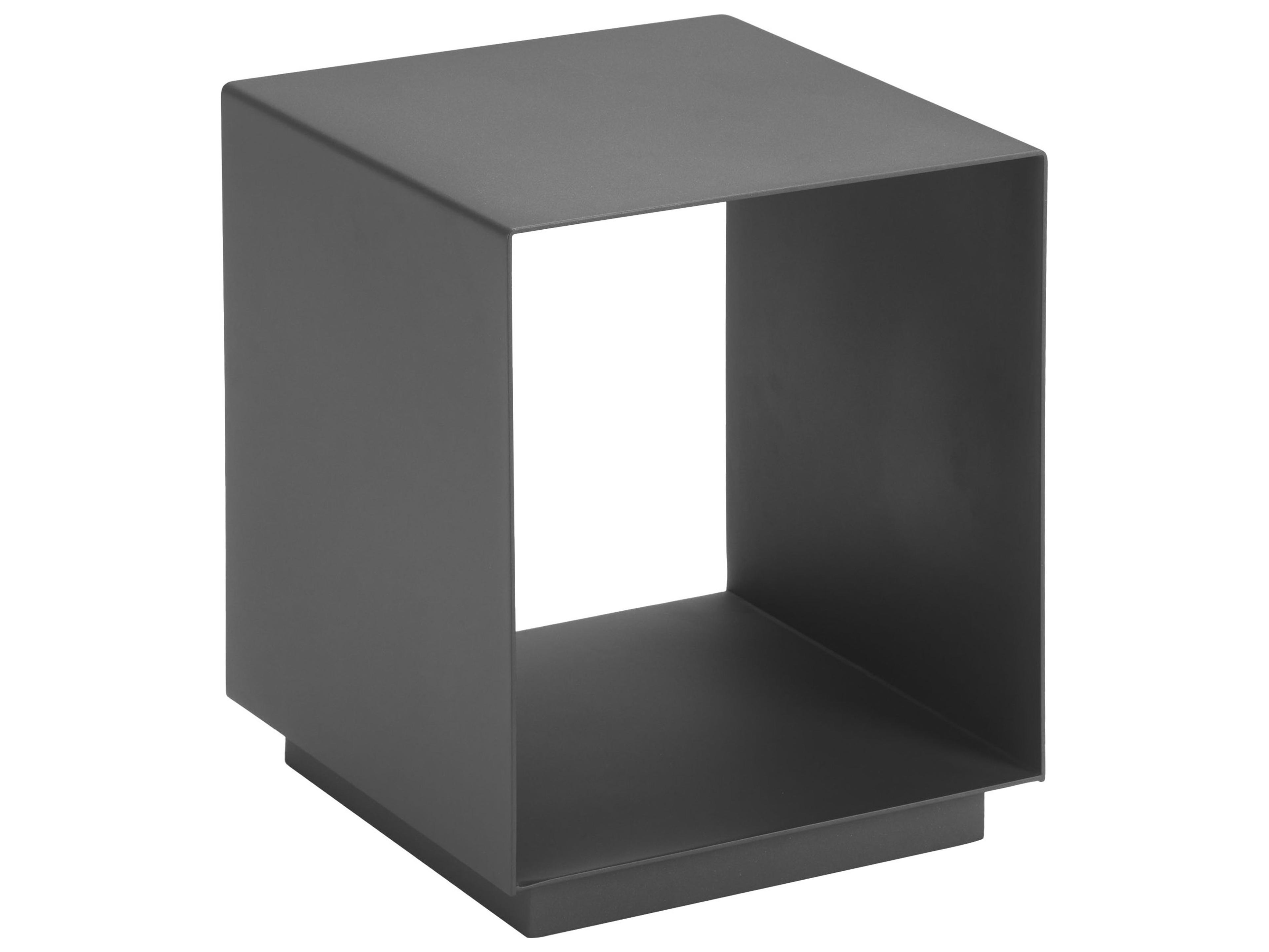 Zuo Outdoor Kokos Charcoal Aluminum Square End Table