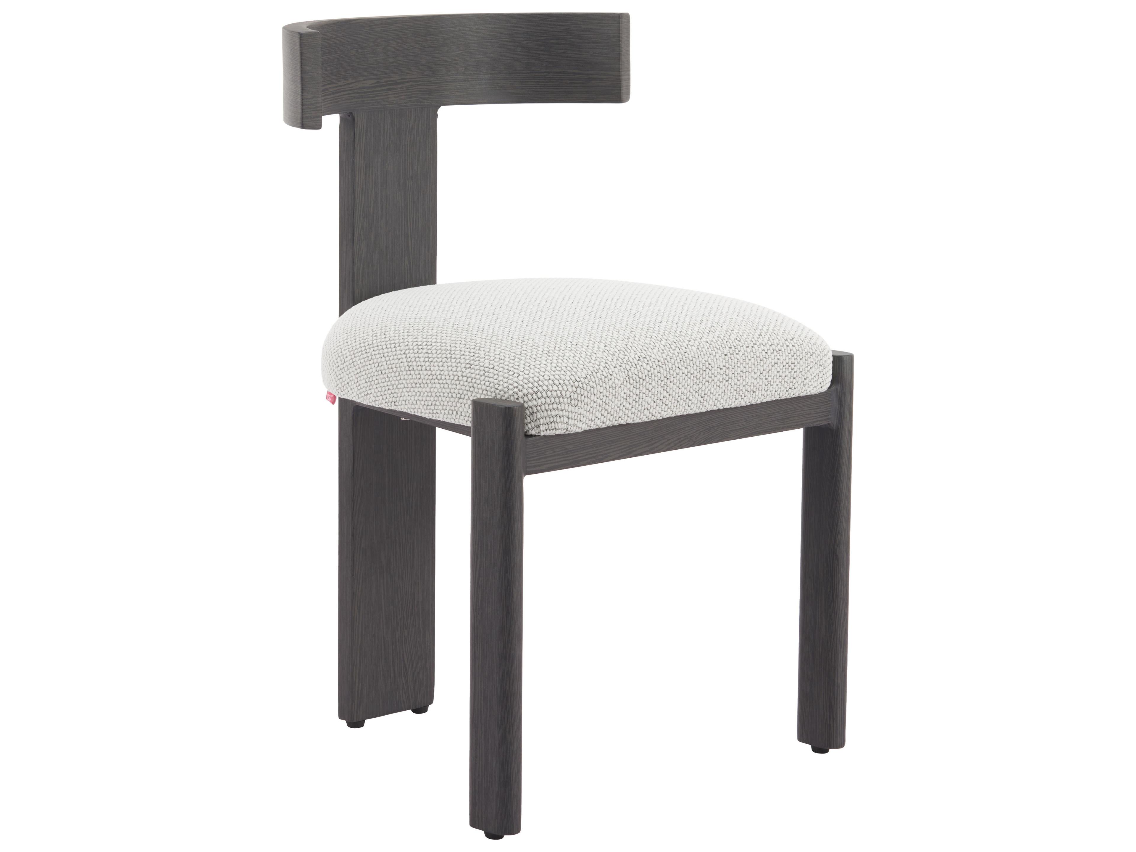 Zuo Outdoor Tiana Black Beige Faux Wood Cushion Dining Chair