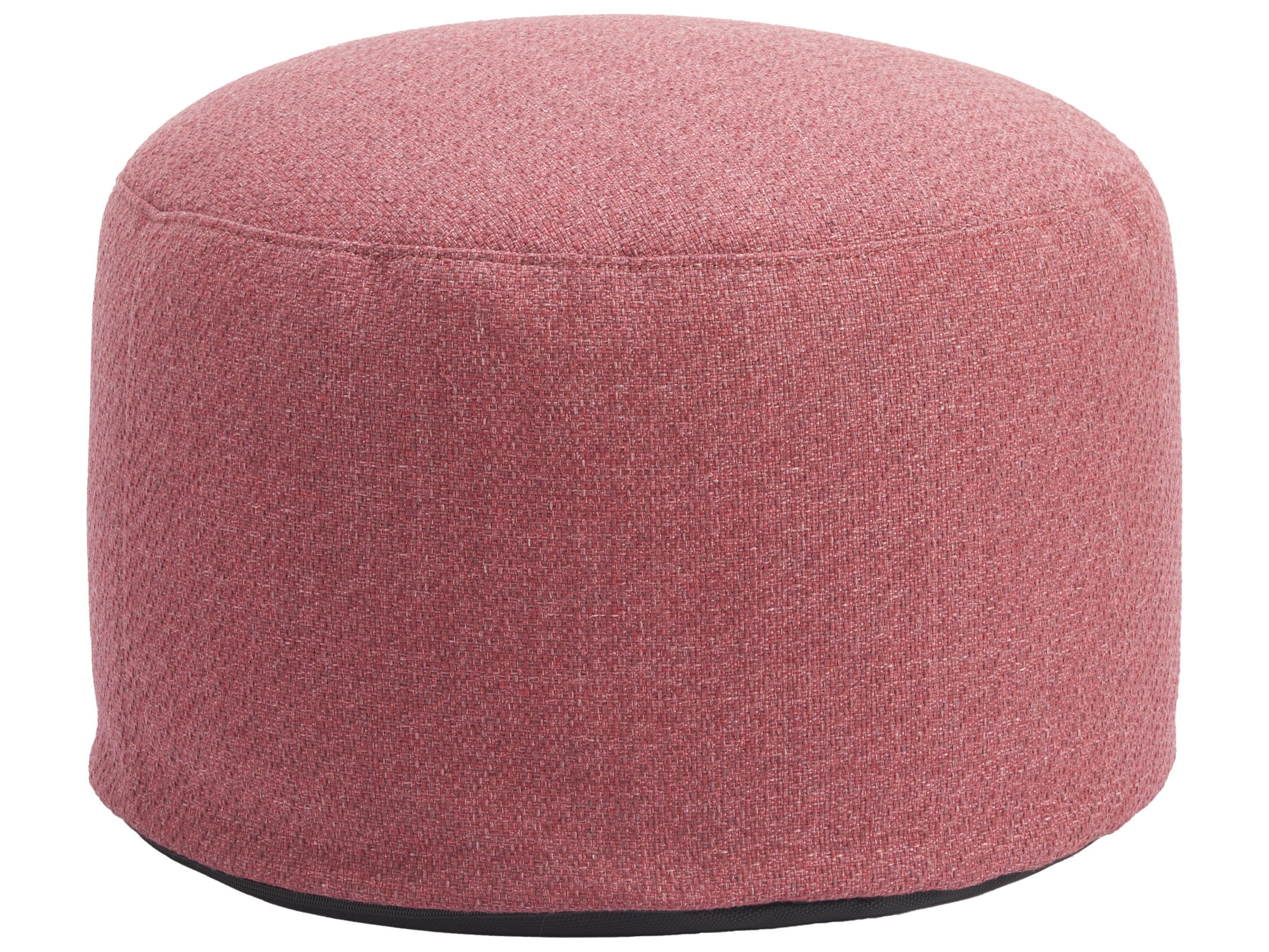 Zuo Outdoor Aruz Red Fabric Cushion Ottoman