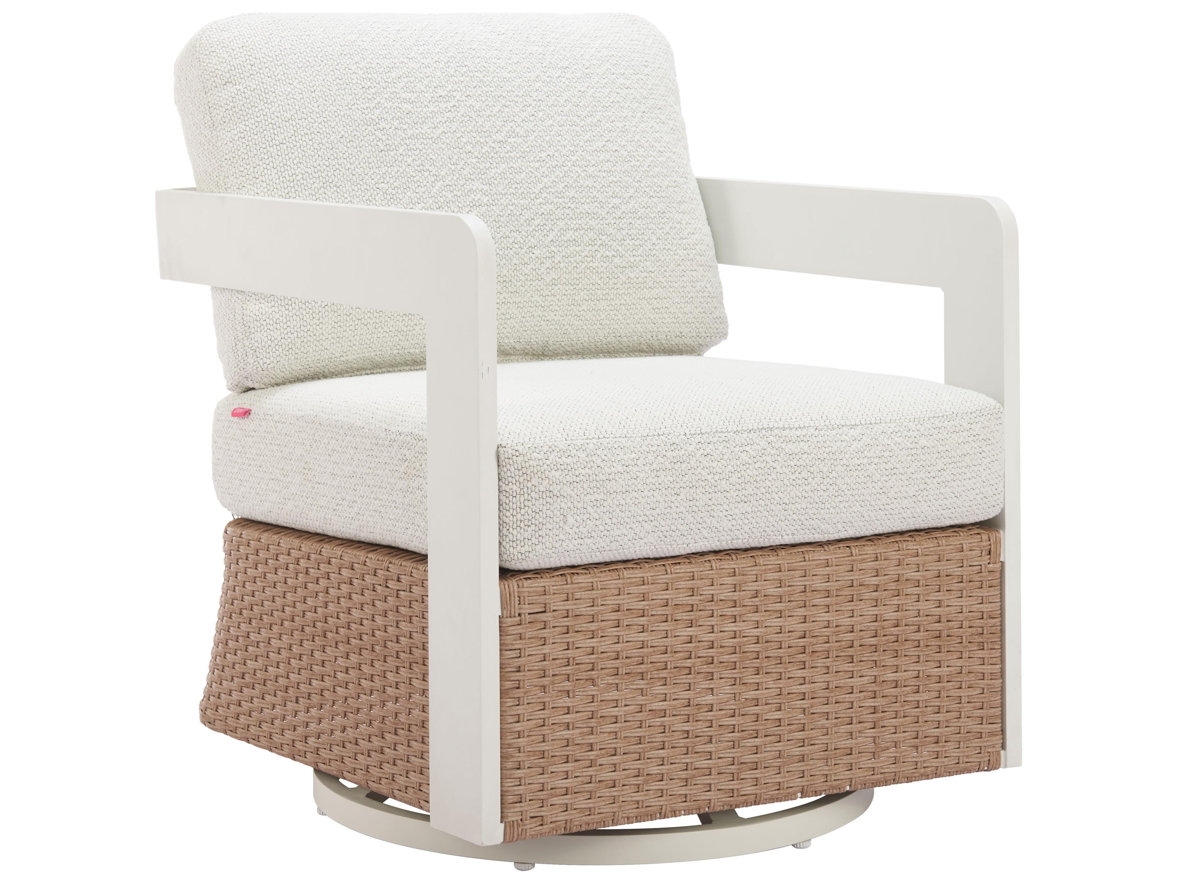 Zuo Outdoor Gelo White Brown Aluminum Cushion Lounge Chair