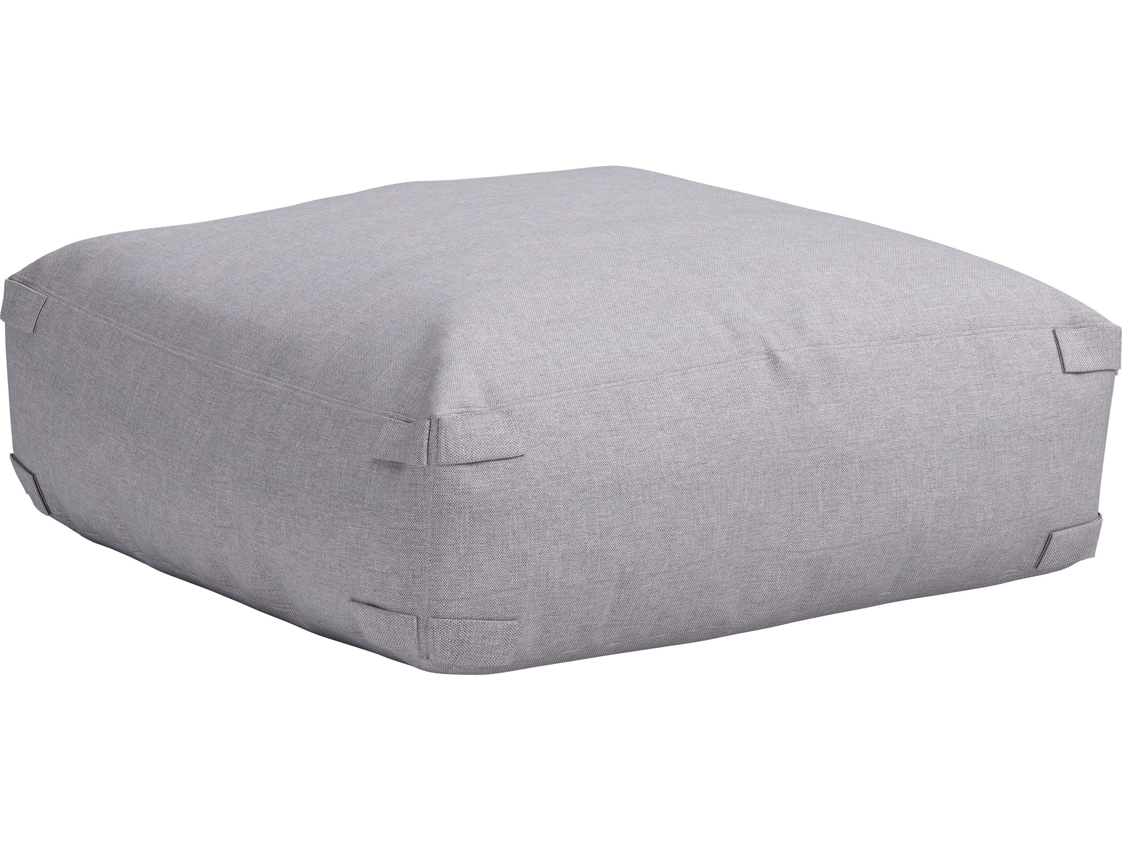 Zuo Outdoor Luanda Gray Fabric Cushion Ottoman