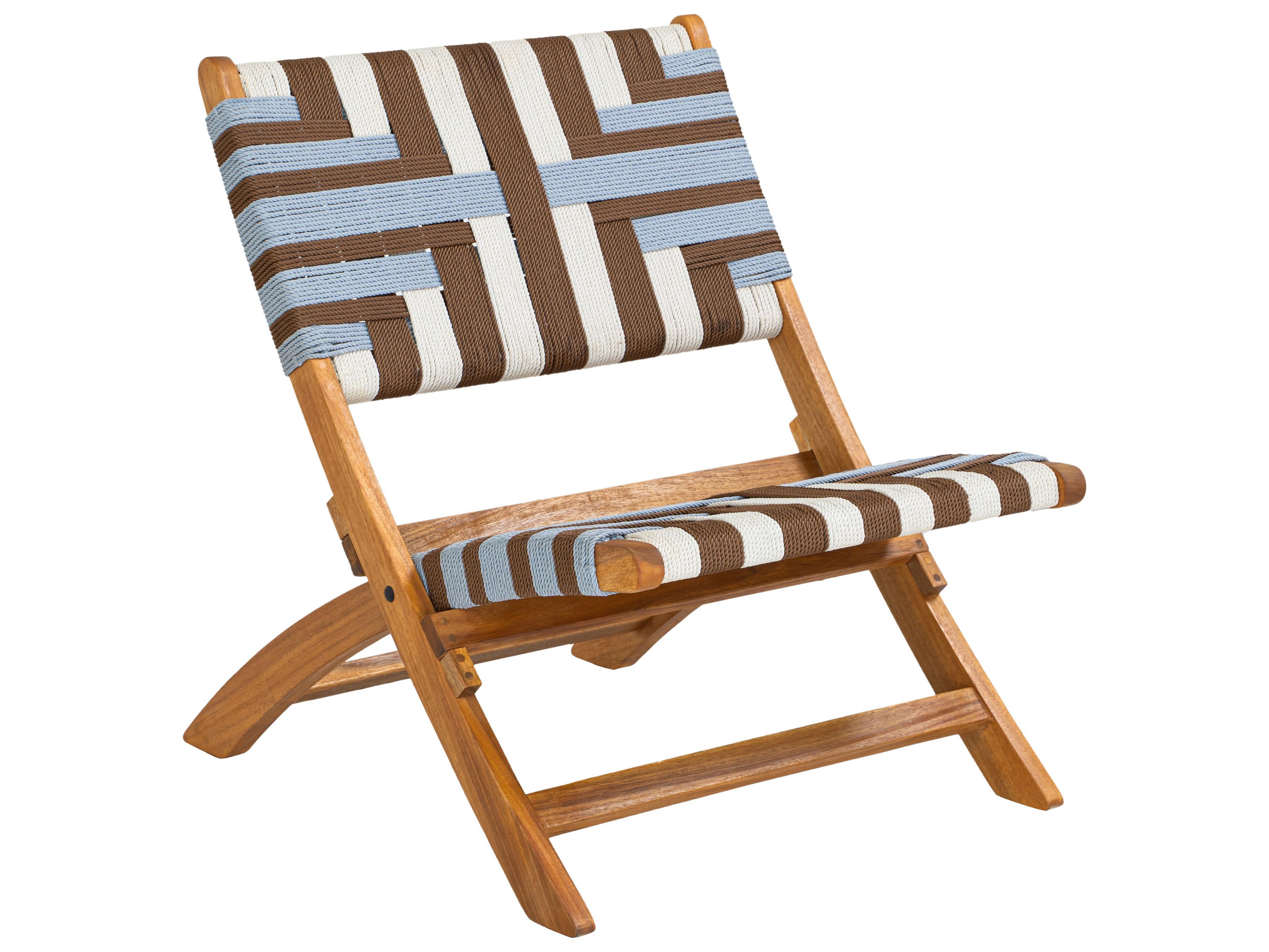 Zuo Outdoor Sunshine Multicolor Wood Wicker Lounge Chair