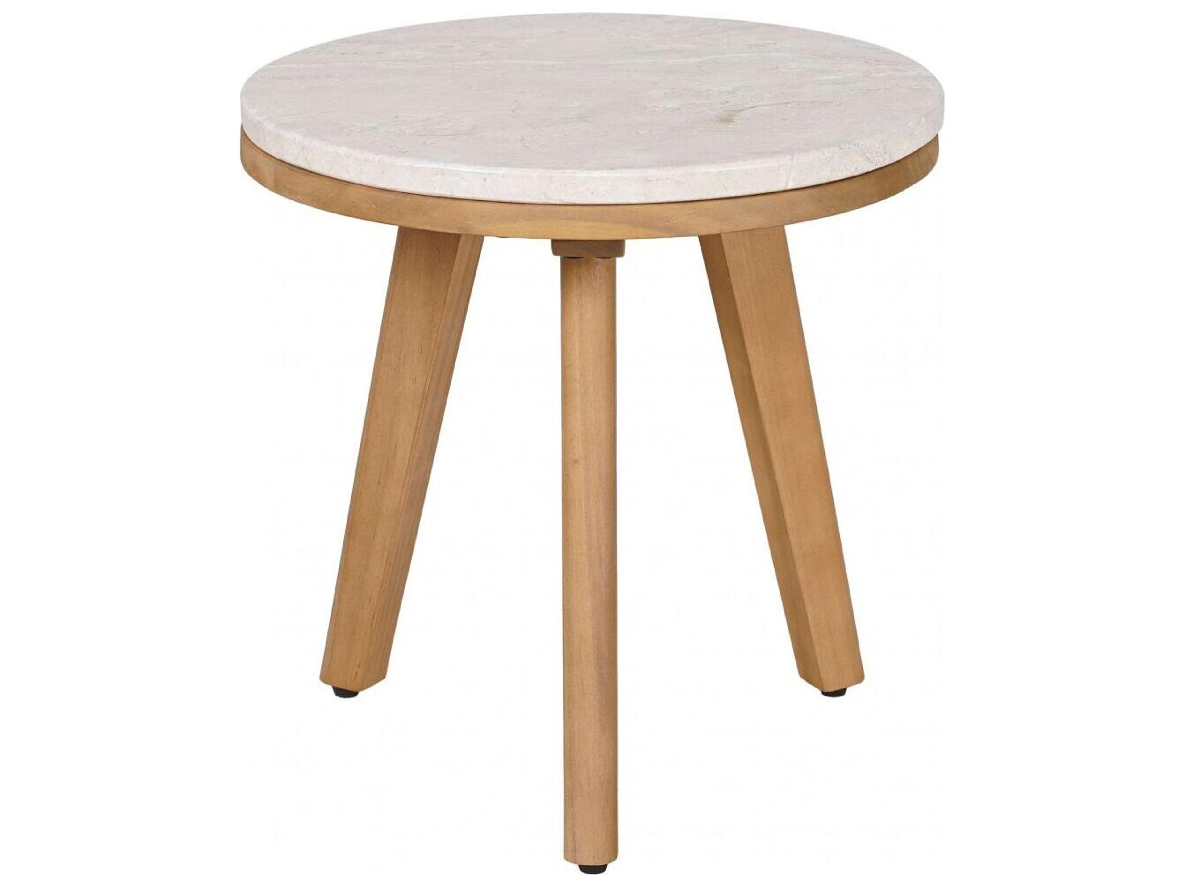 Zuo Outdoor Siro Natural Wood Round End Table