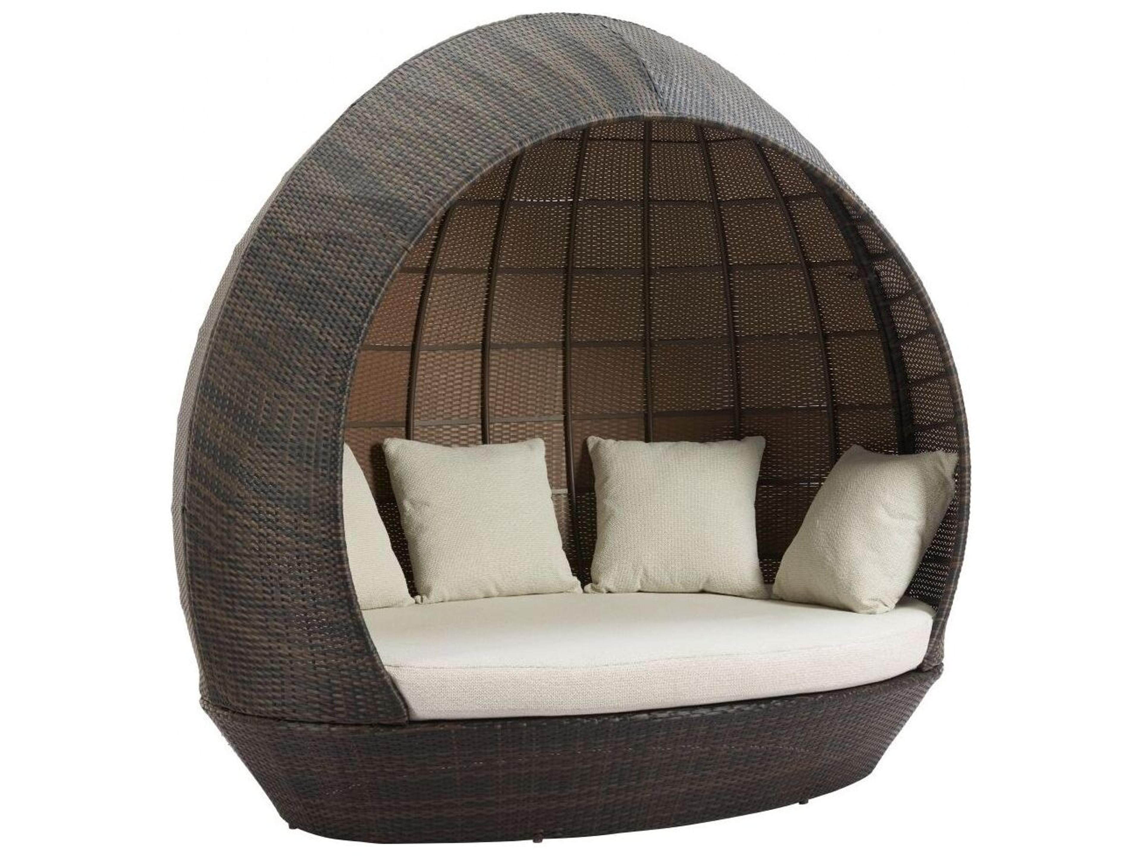 Zuo Outdoor Marisol Brown Beige Aluminum Cushion Lounge Bed