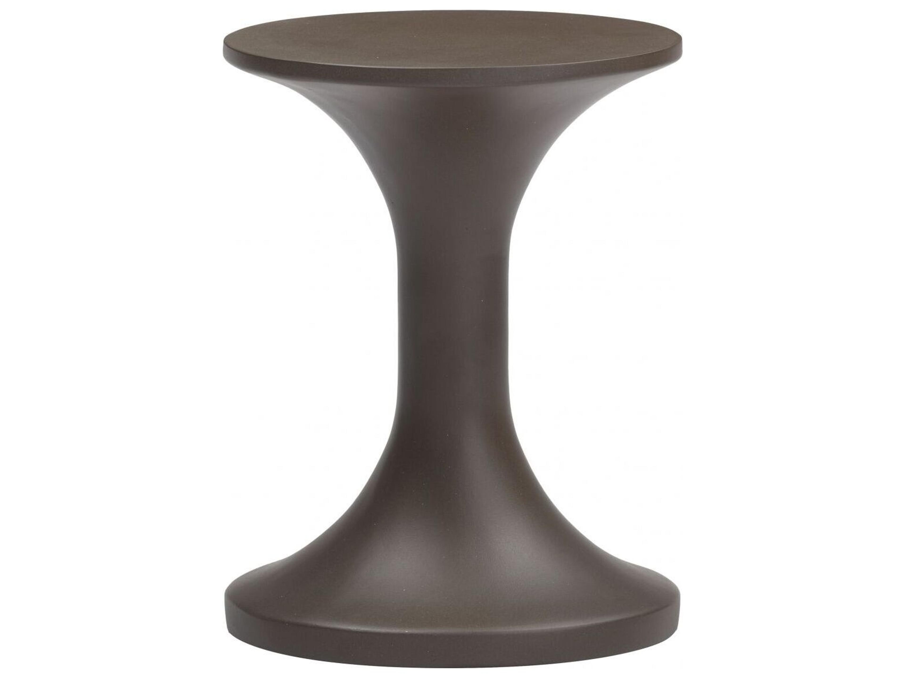 Zuo Outdoor Arka Brown Concrete Round Coffee Table