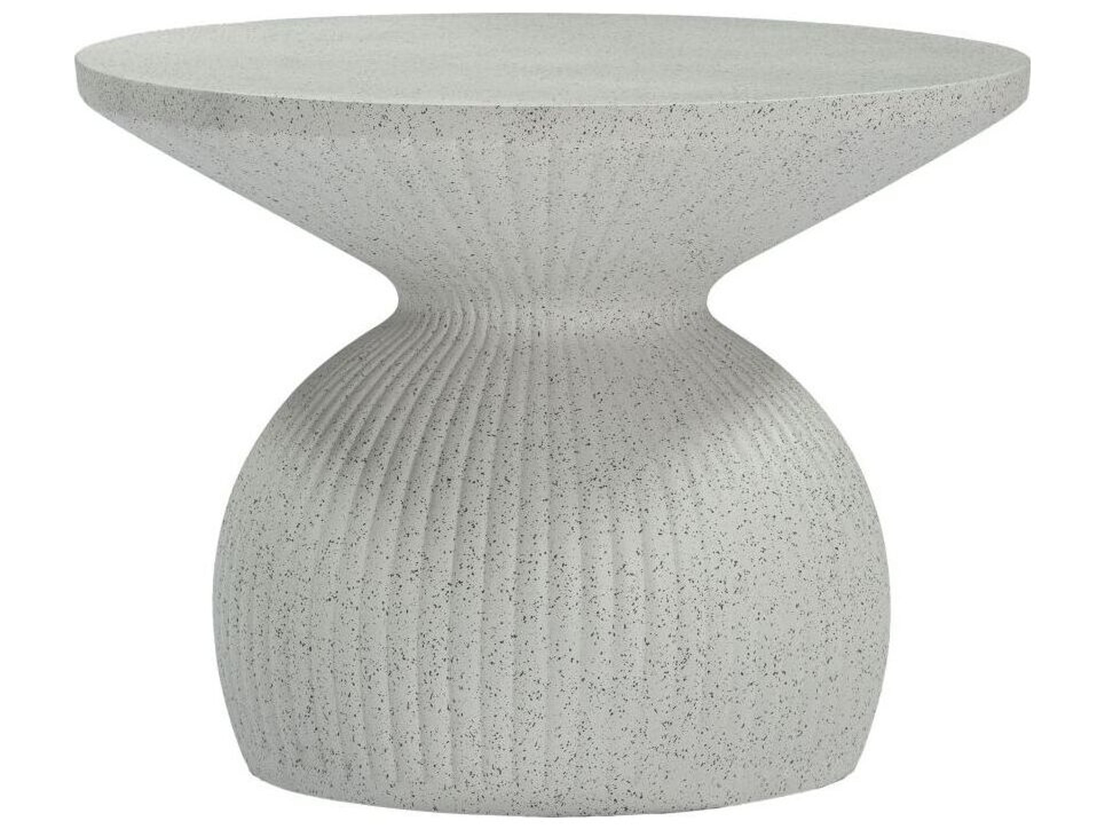 Zuo Outdoor Corza White Concrete Round Coffee Table