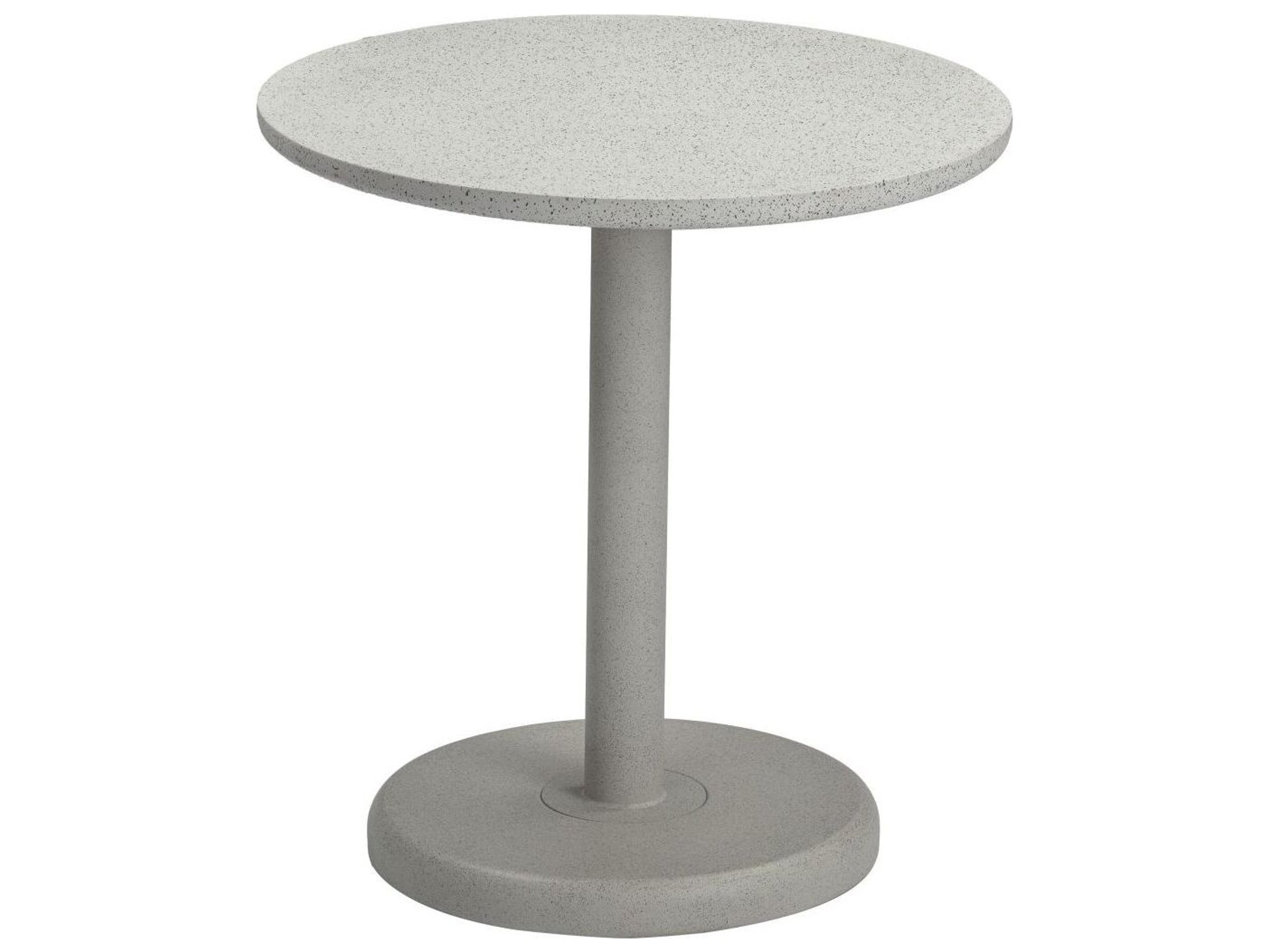 Zuo Outdoor Liora White Concrete Round Bistro Table