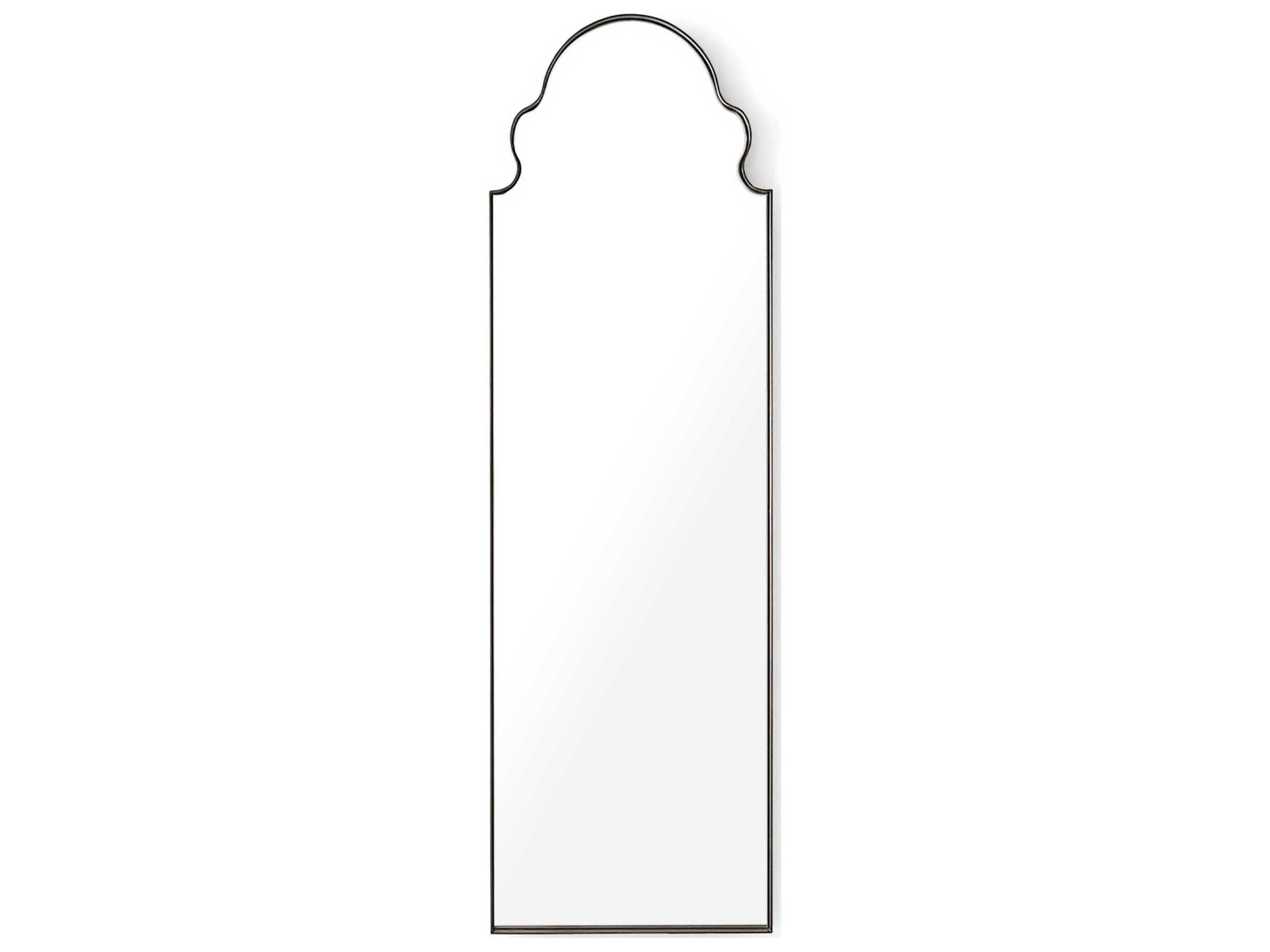 Zentique Phillipa Distressed Black Wall Mirror Vertical