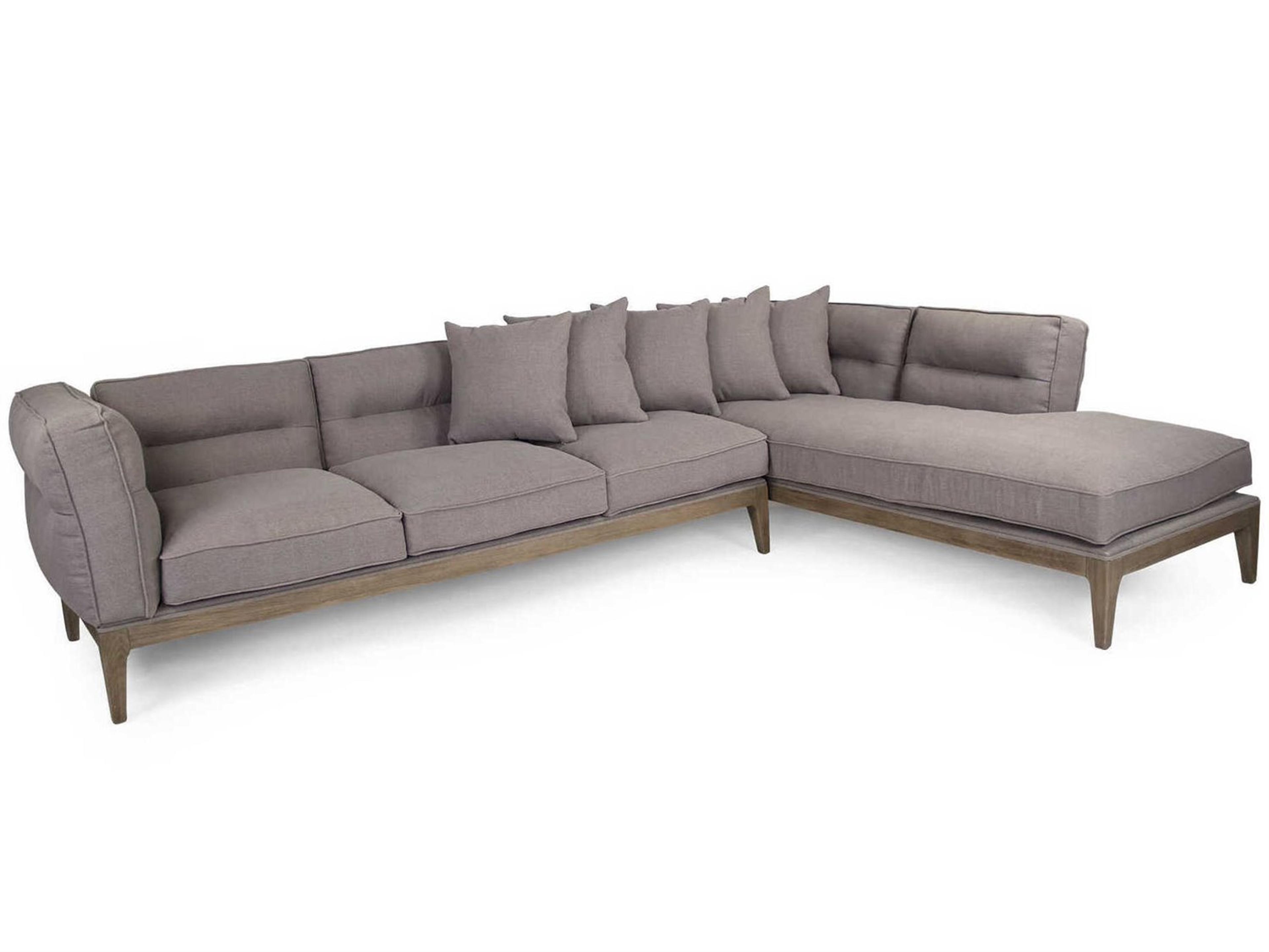 Zentique Louis Gray Upholstered Sectional Sofa