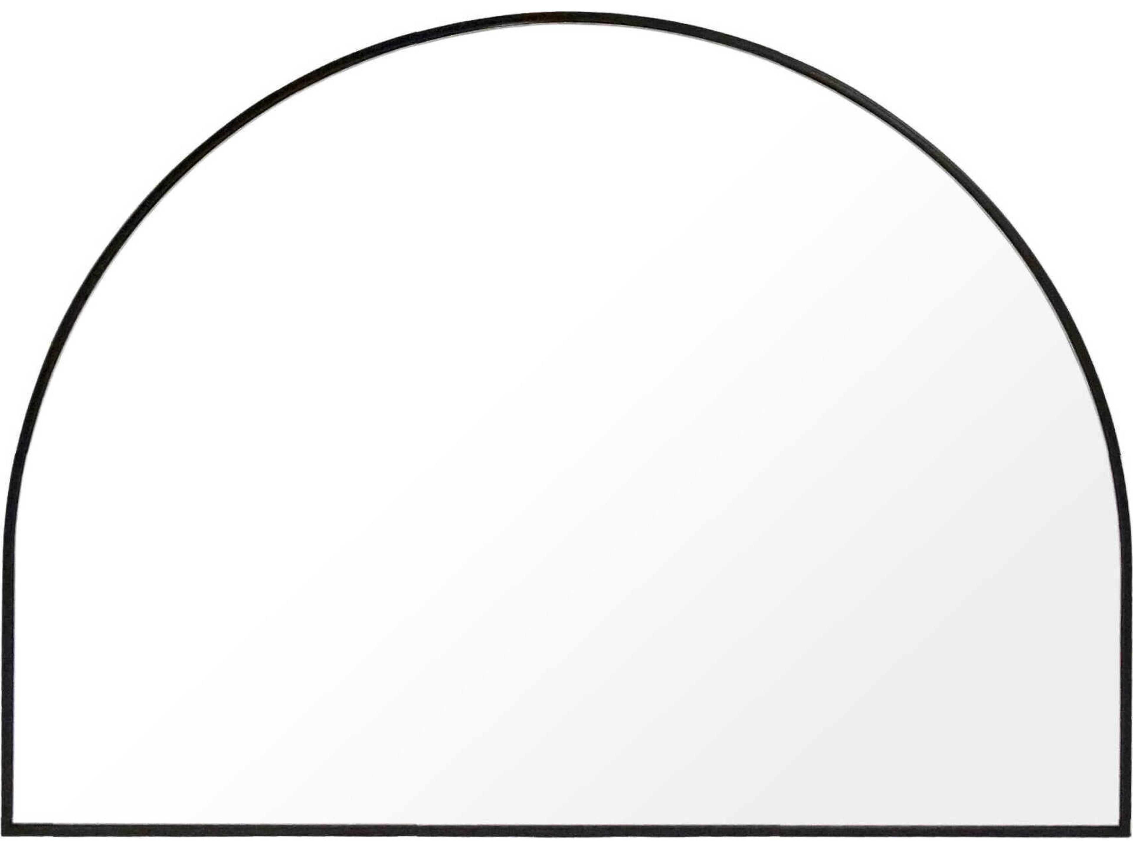 Zentique Iron Arched Black Wall Mirror