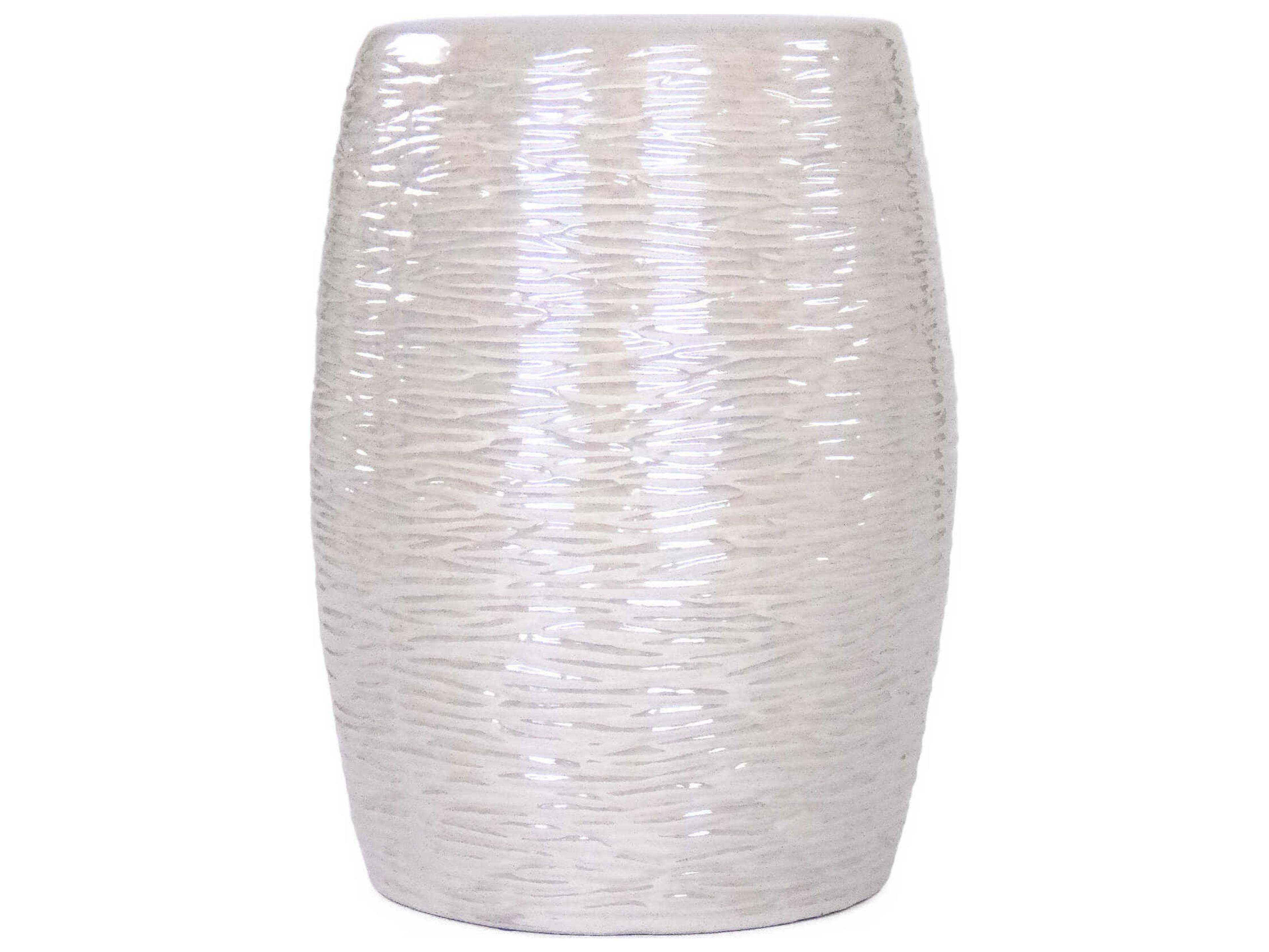 Zentique Garden Iridescent Grey Accent Stool