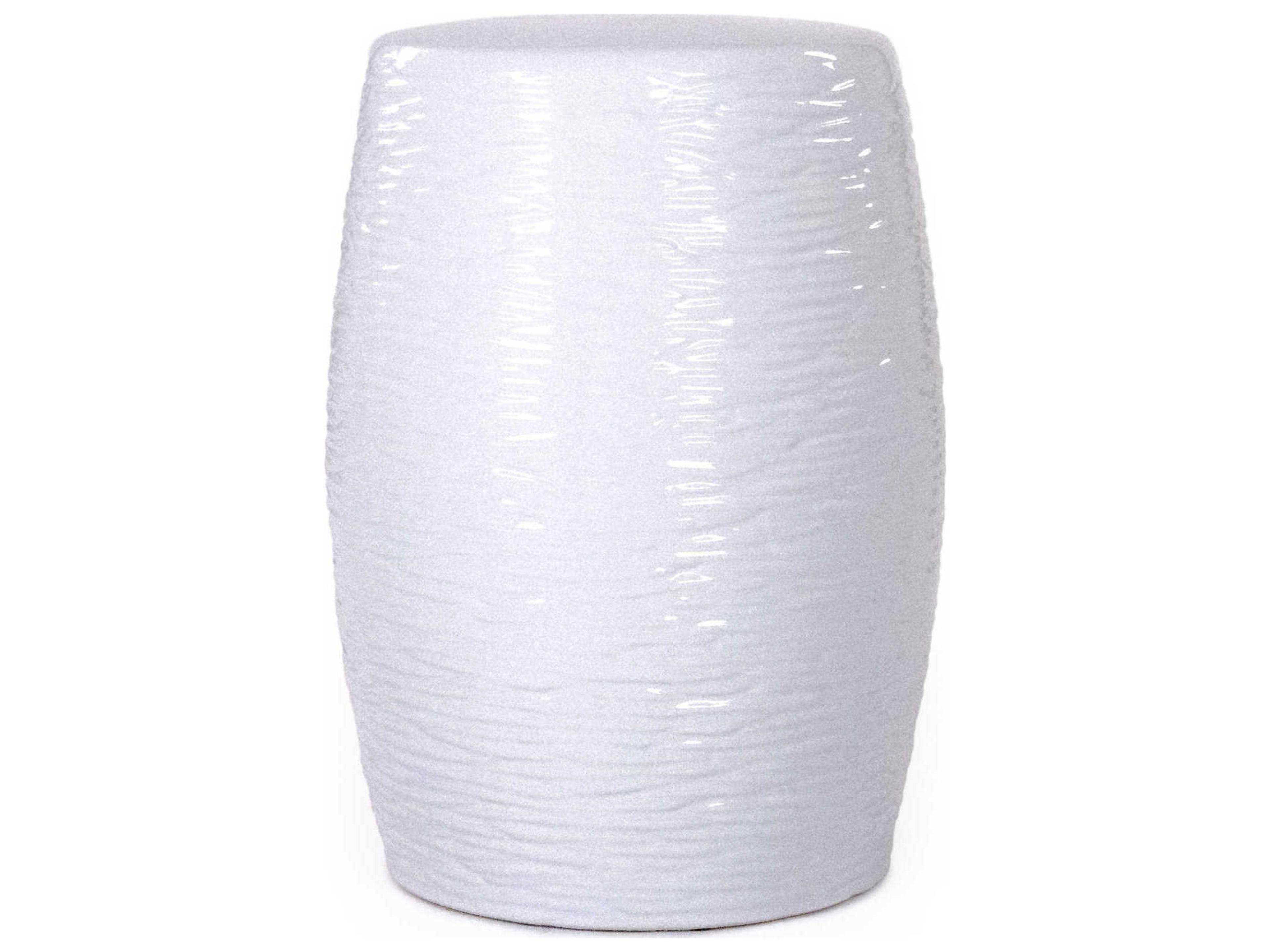 Zentique Garden White Accent Stool