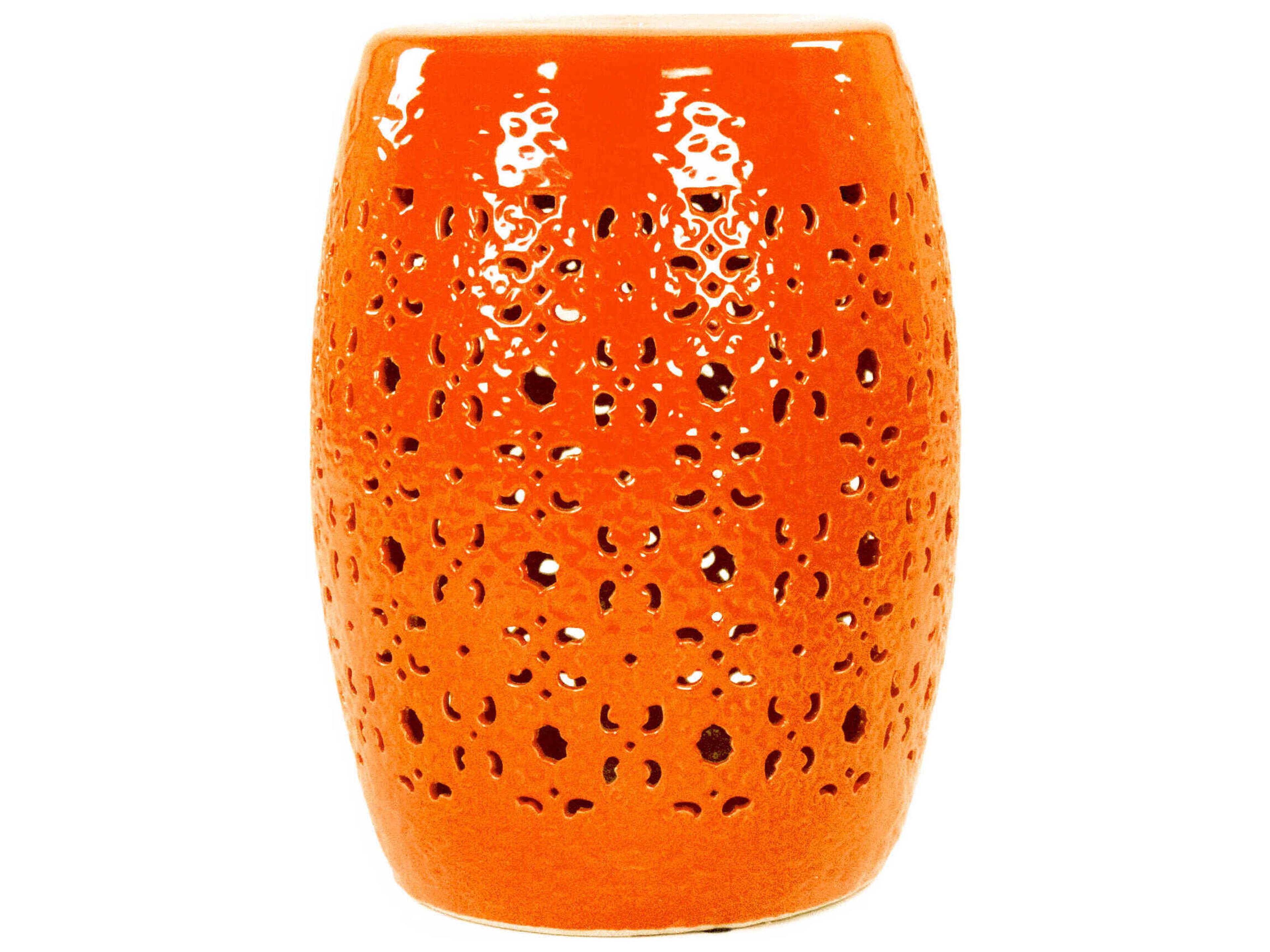 Zentique Garden Orange Accent Stool