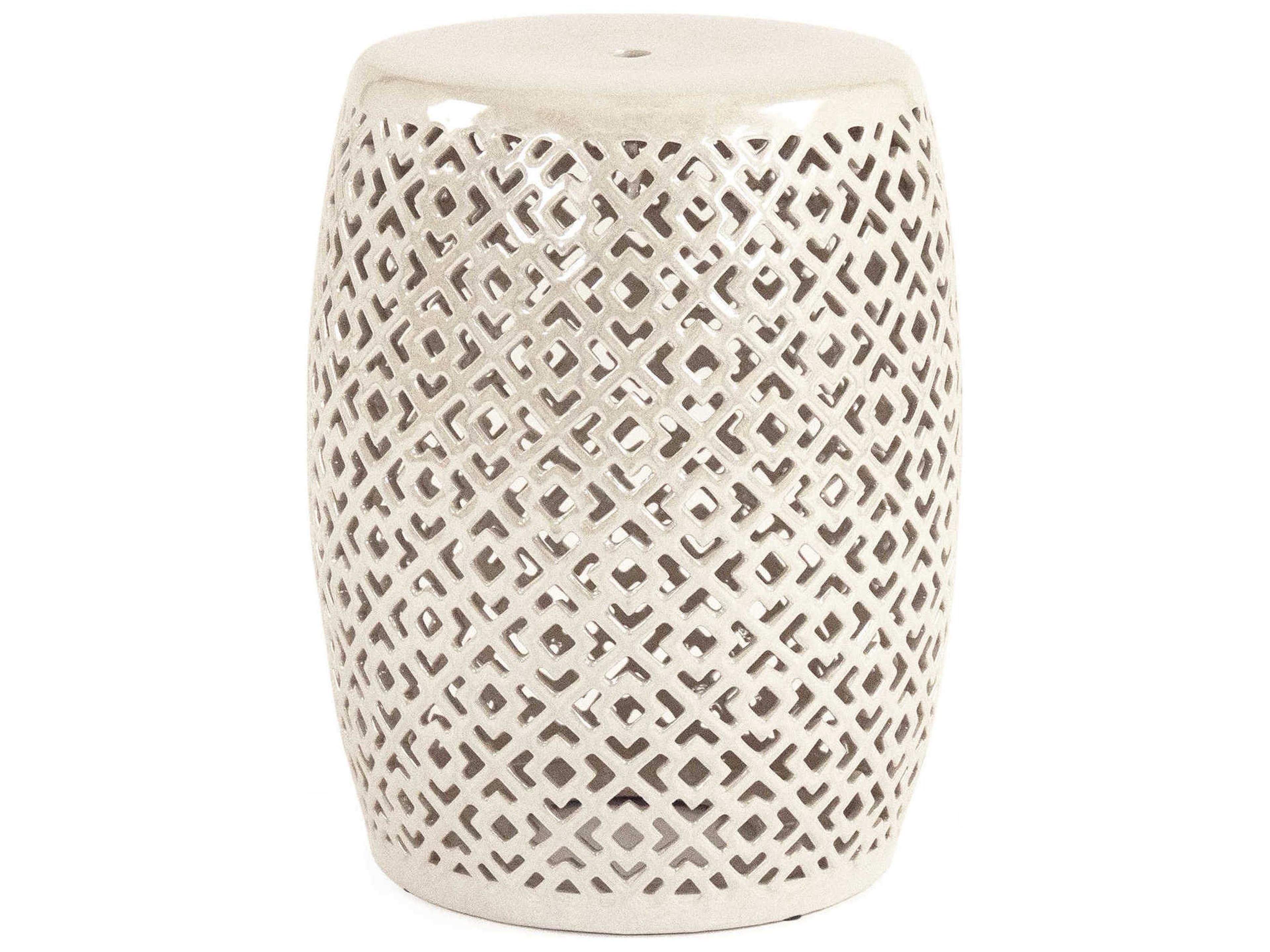 Zentique Iridescent Grey Gray Accent Stool