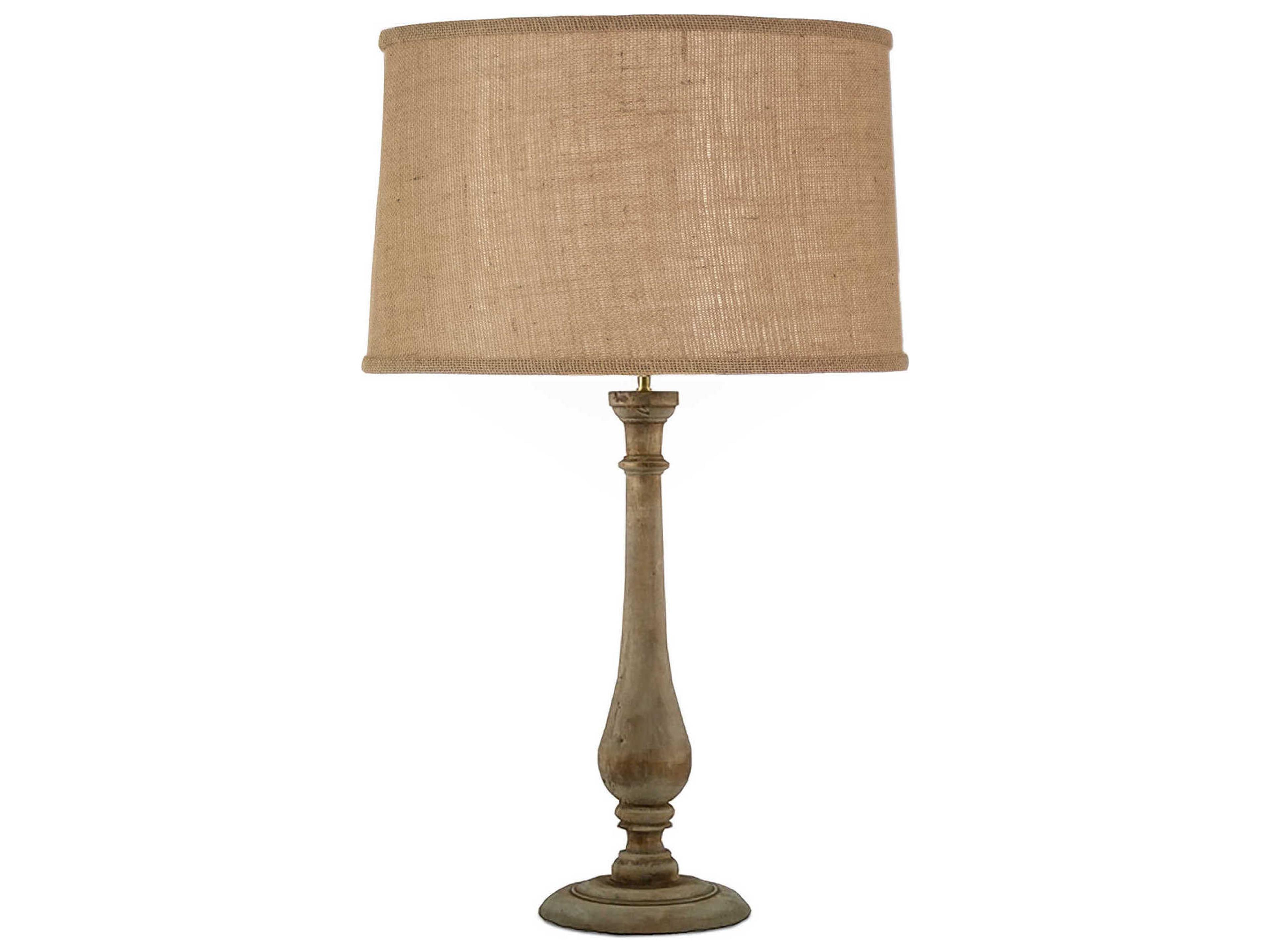 Zentique Buffalo Dry Natural Elm Brown Buffet Lamp