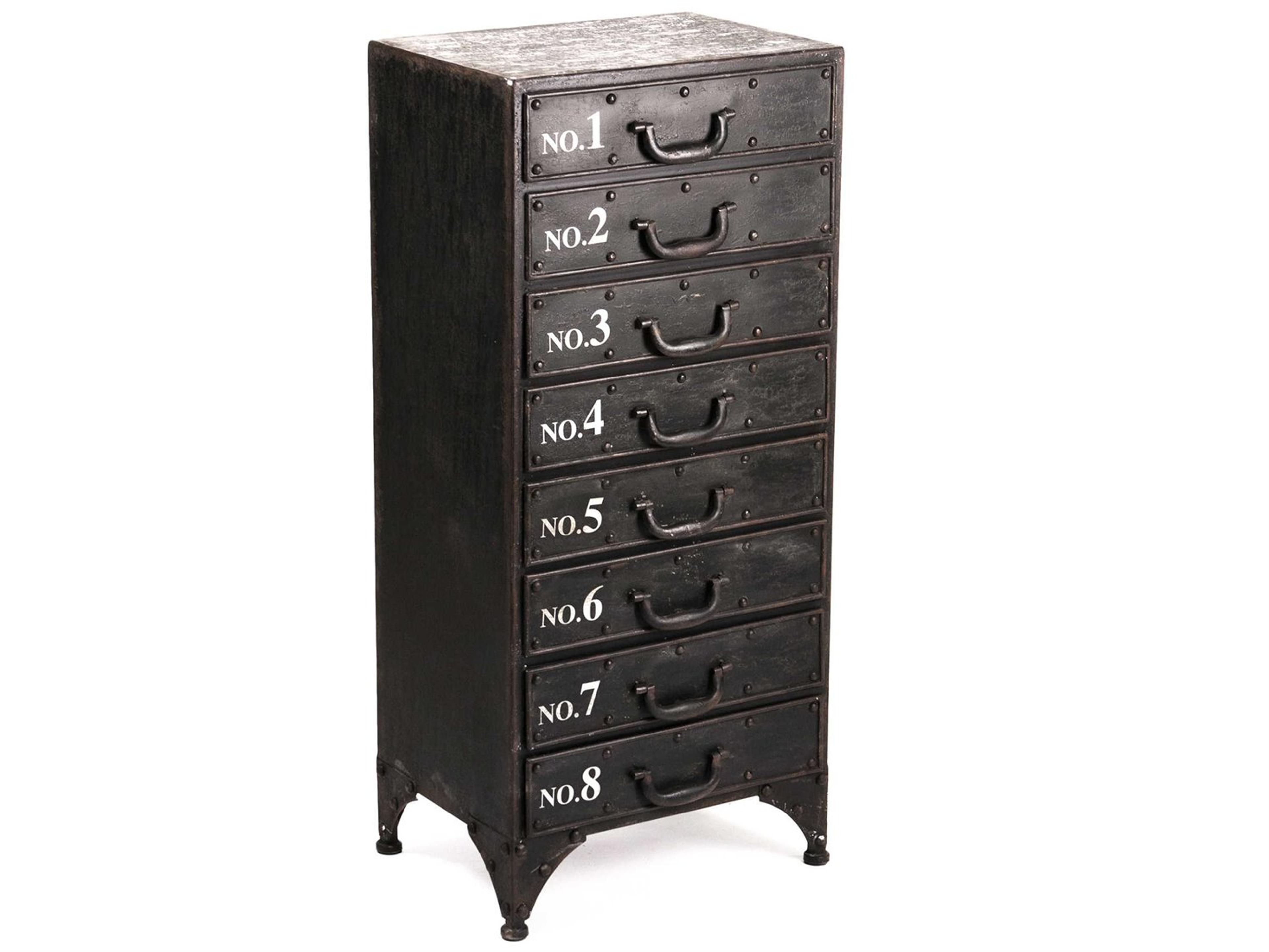 Zentique Antique Black File Cabinet