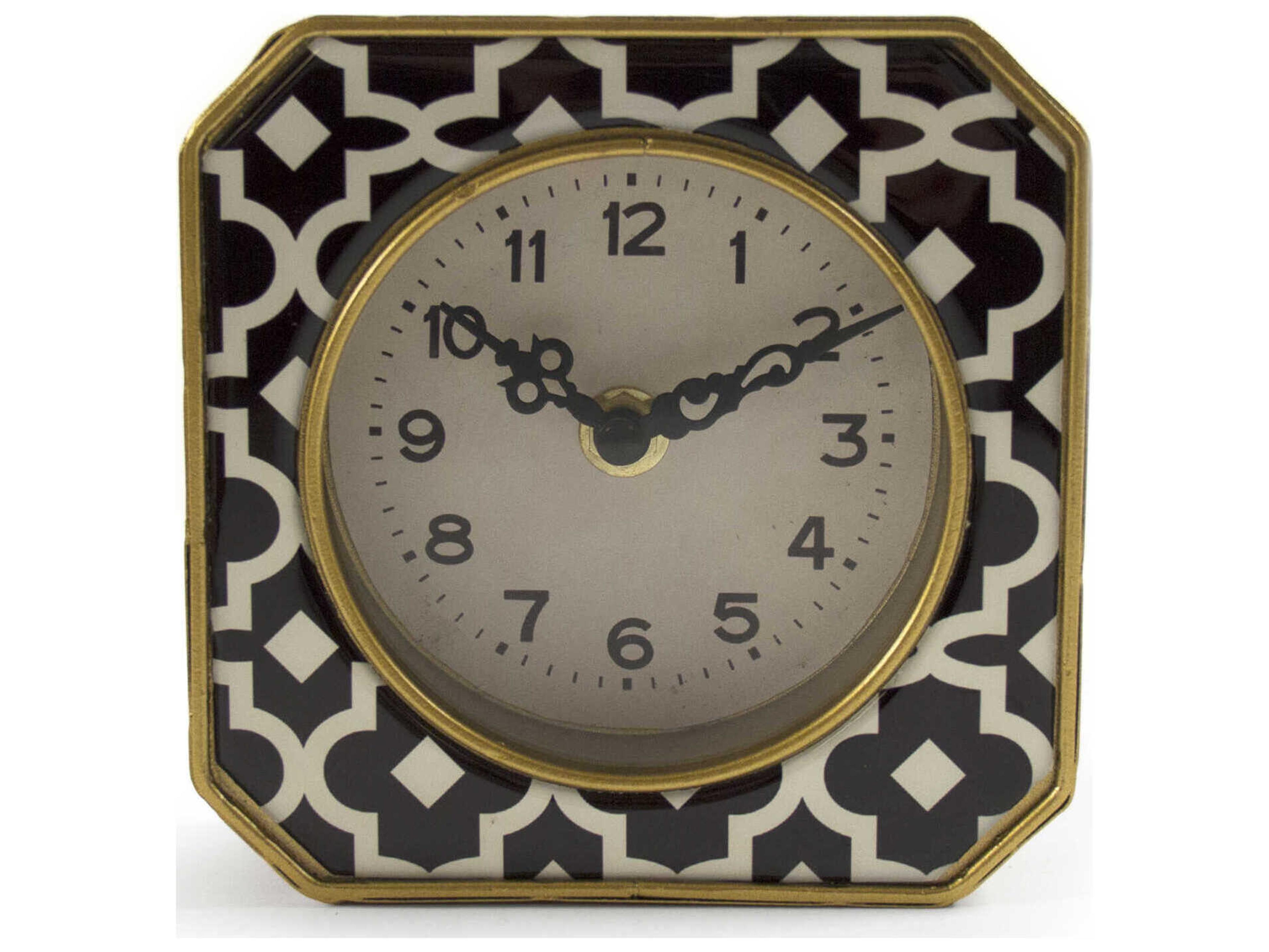 Zentique Black white Pattern Clock