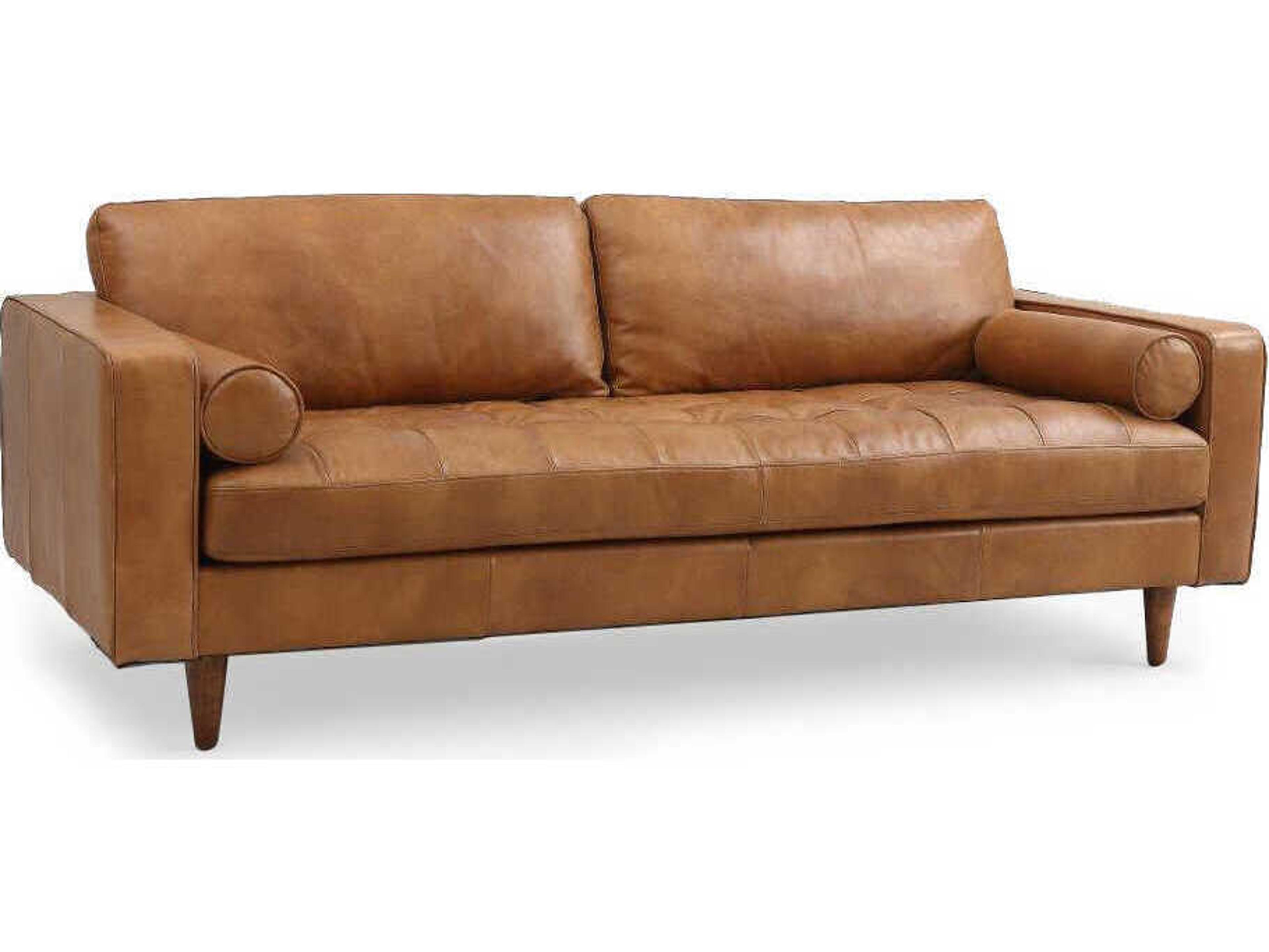 Zentique Holly Brown Leather Sofa