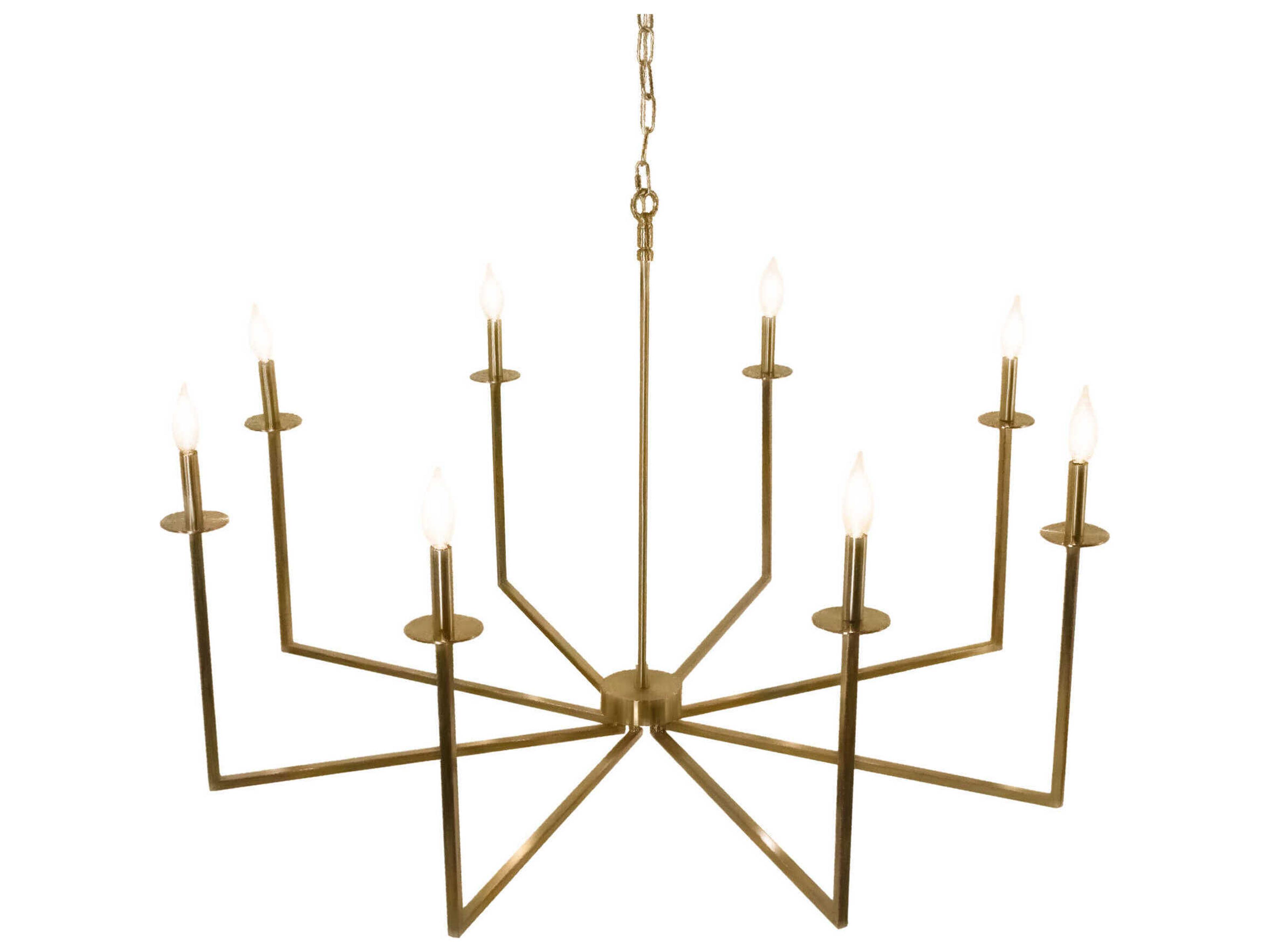 Zentique Minimalist Stainless Steel Gold Candelabra Chandelier