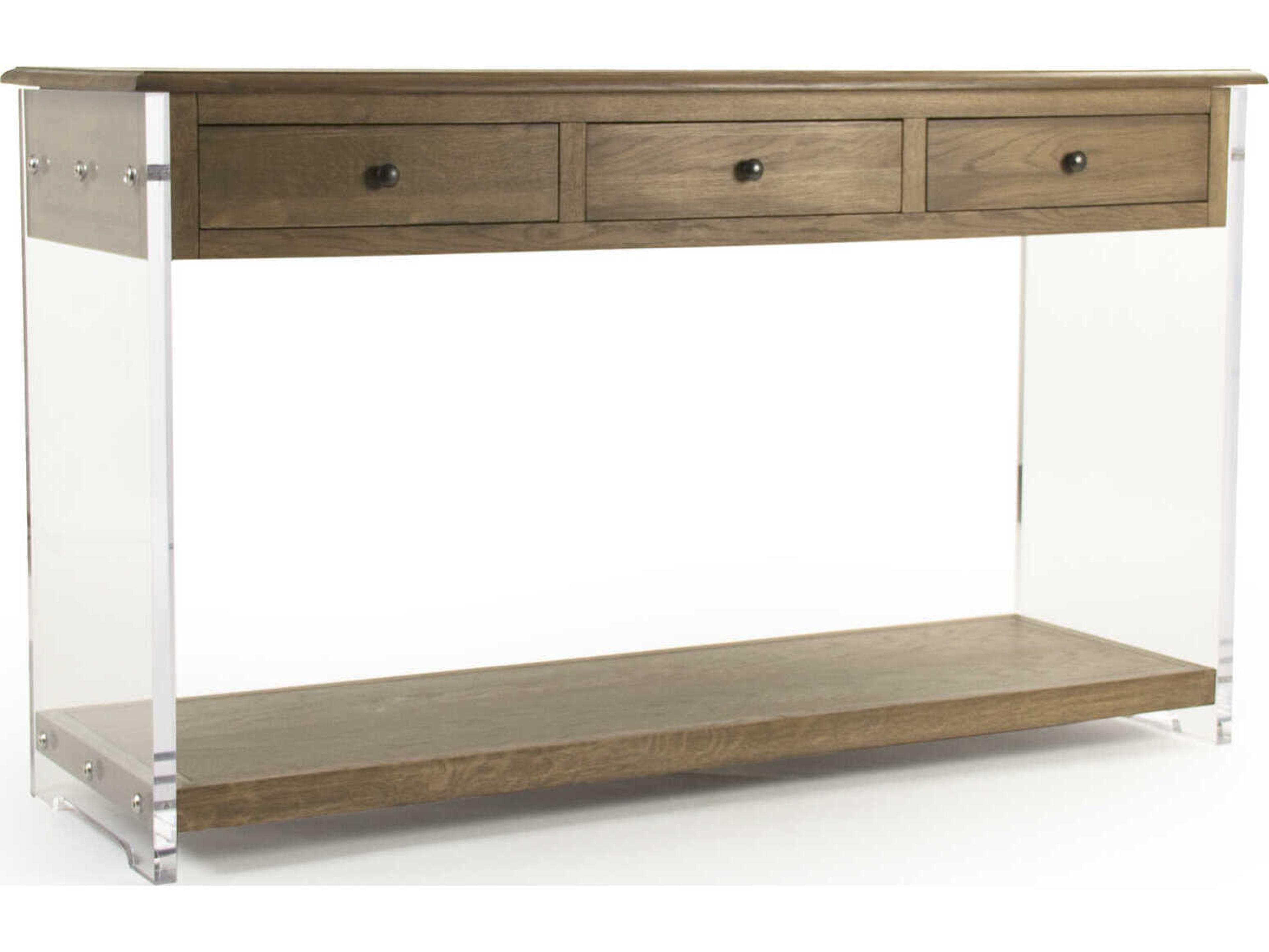 Zentique Talon Rectangular Wood Natural Dry clear Console Table