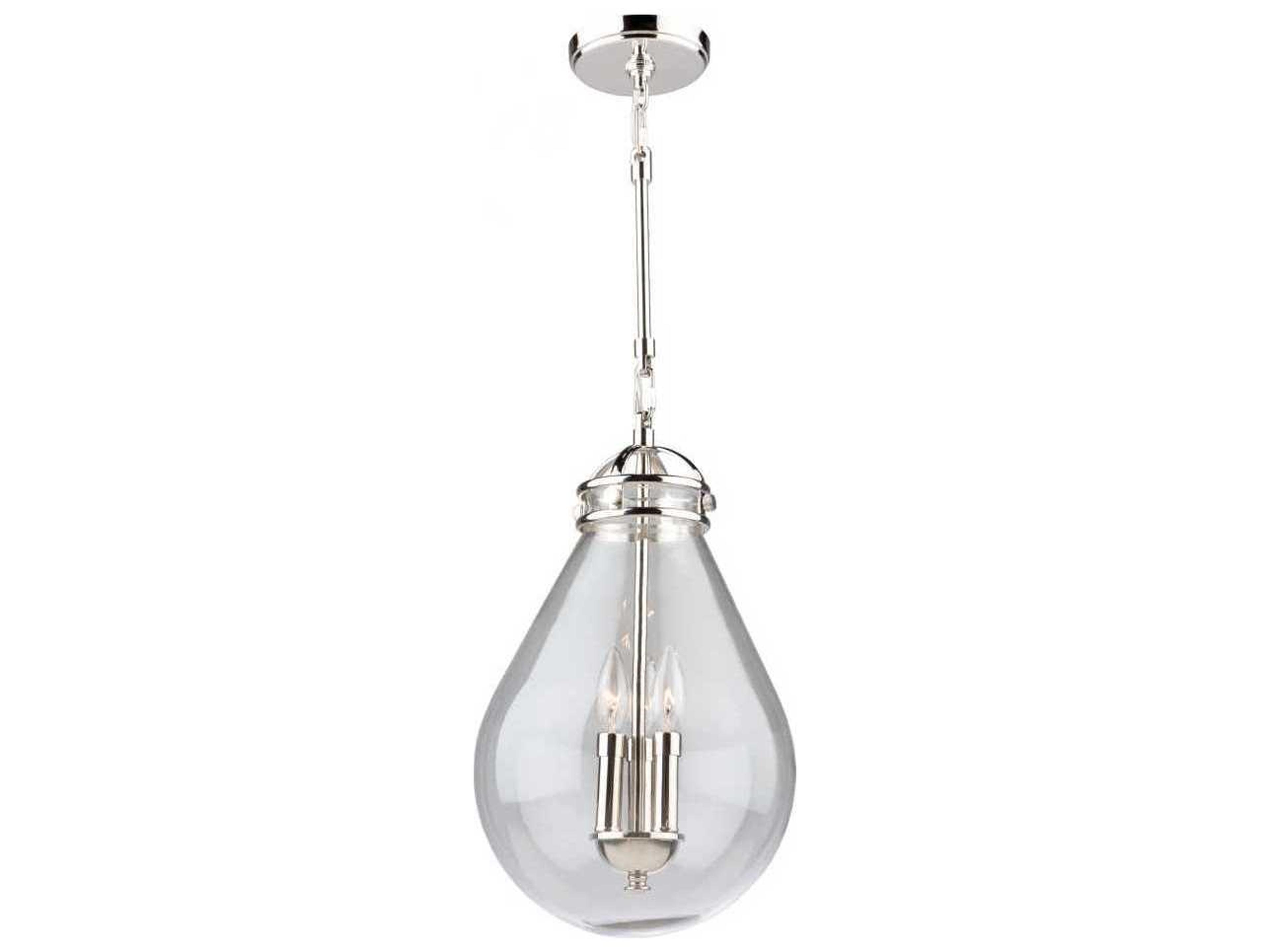 Artcraft Alexandria 3-Light Polished Nickel Glass LED Geometric Mini Pendant