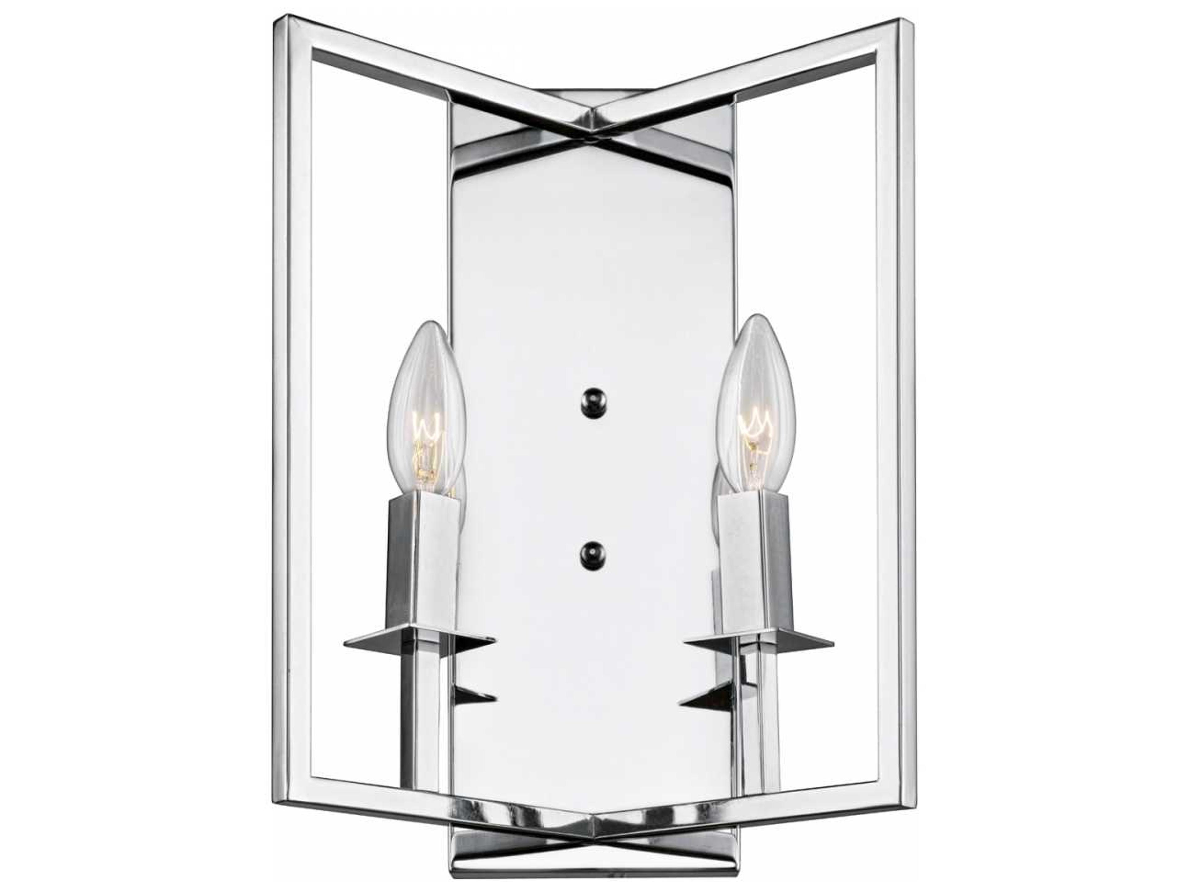 Artcraft Allston 2-Light Chrome LED Wall Sconce