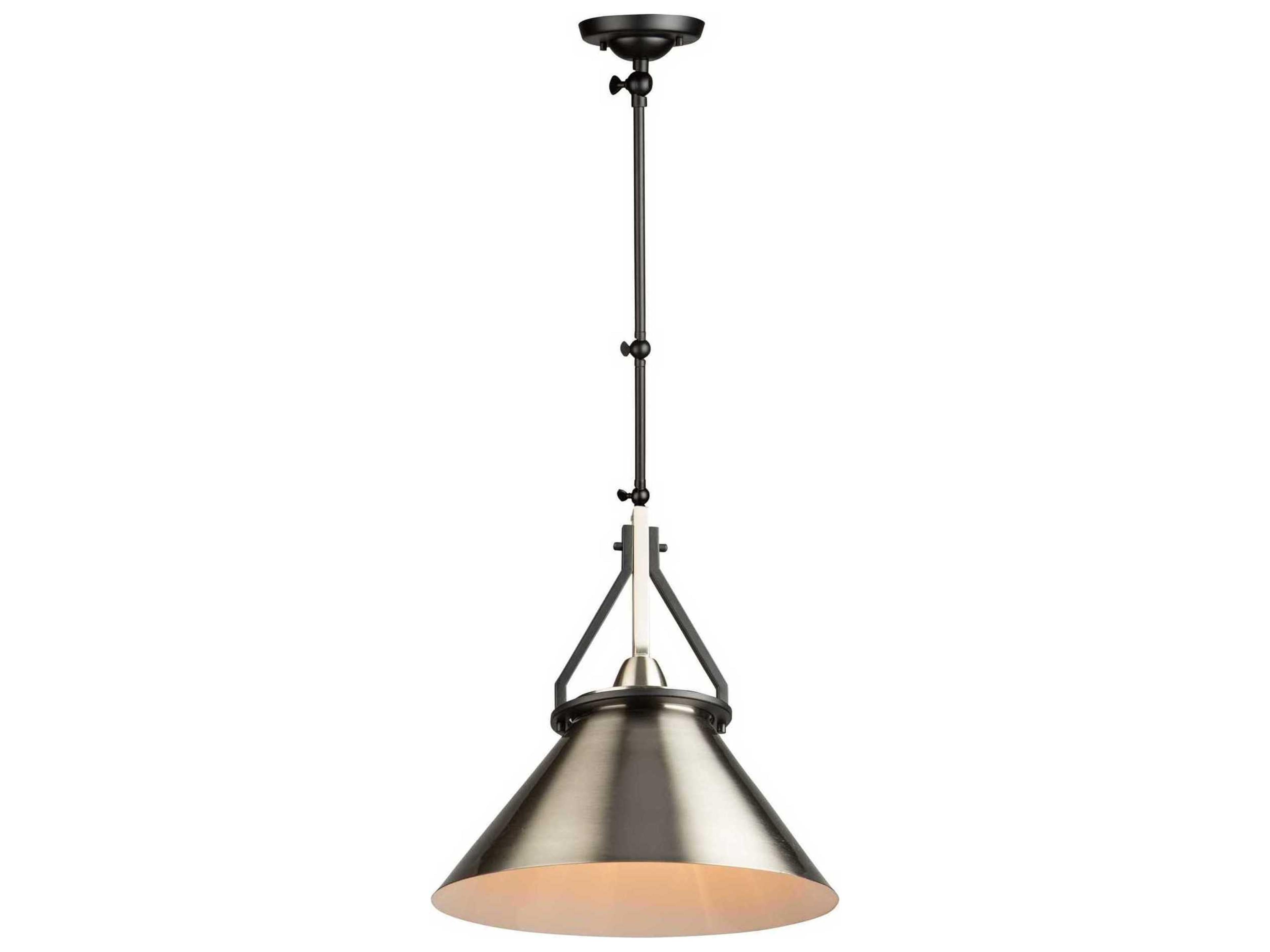 Artcraft Brydon 1-Light Black And Brushed Nickel LED Empire Round Pendant