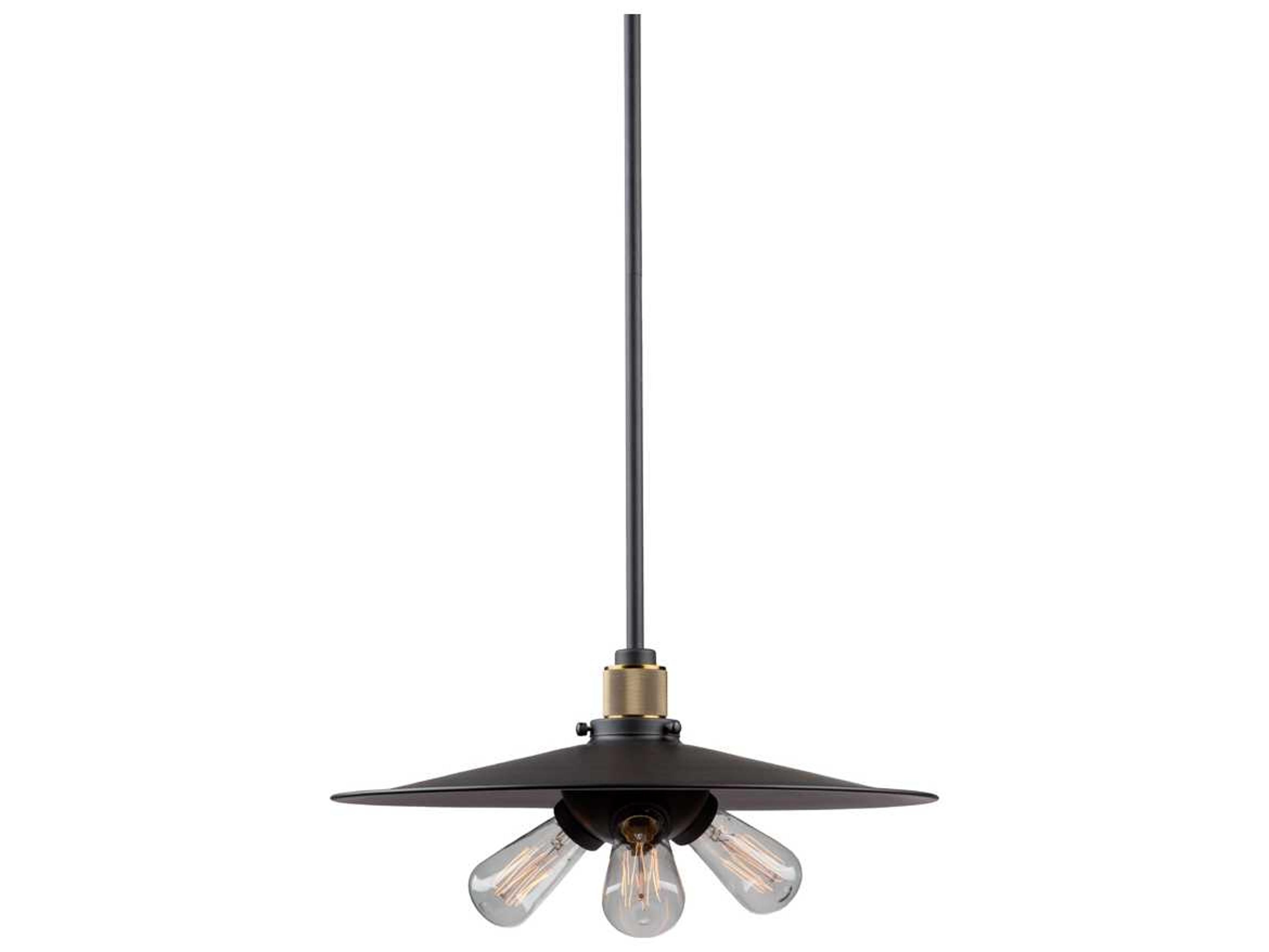 Artcraft Jersey 3-Light Vintage Brass LED Round Pendant