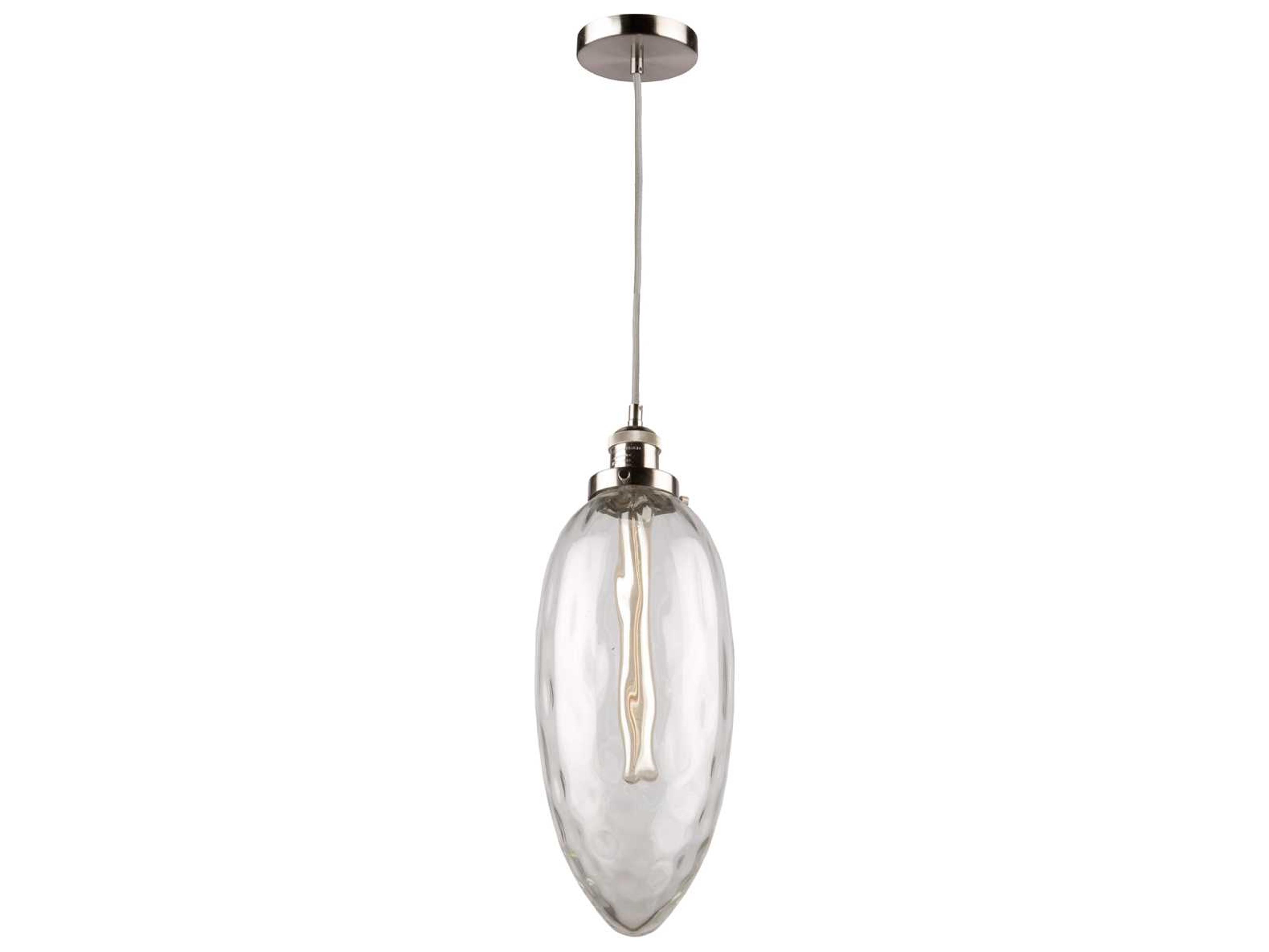 Artcraft Lux 1-Light Brushed Nickel Glass LED Geometric Mini Pendant