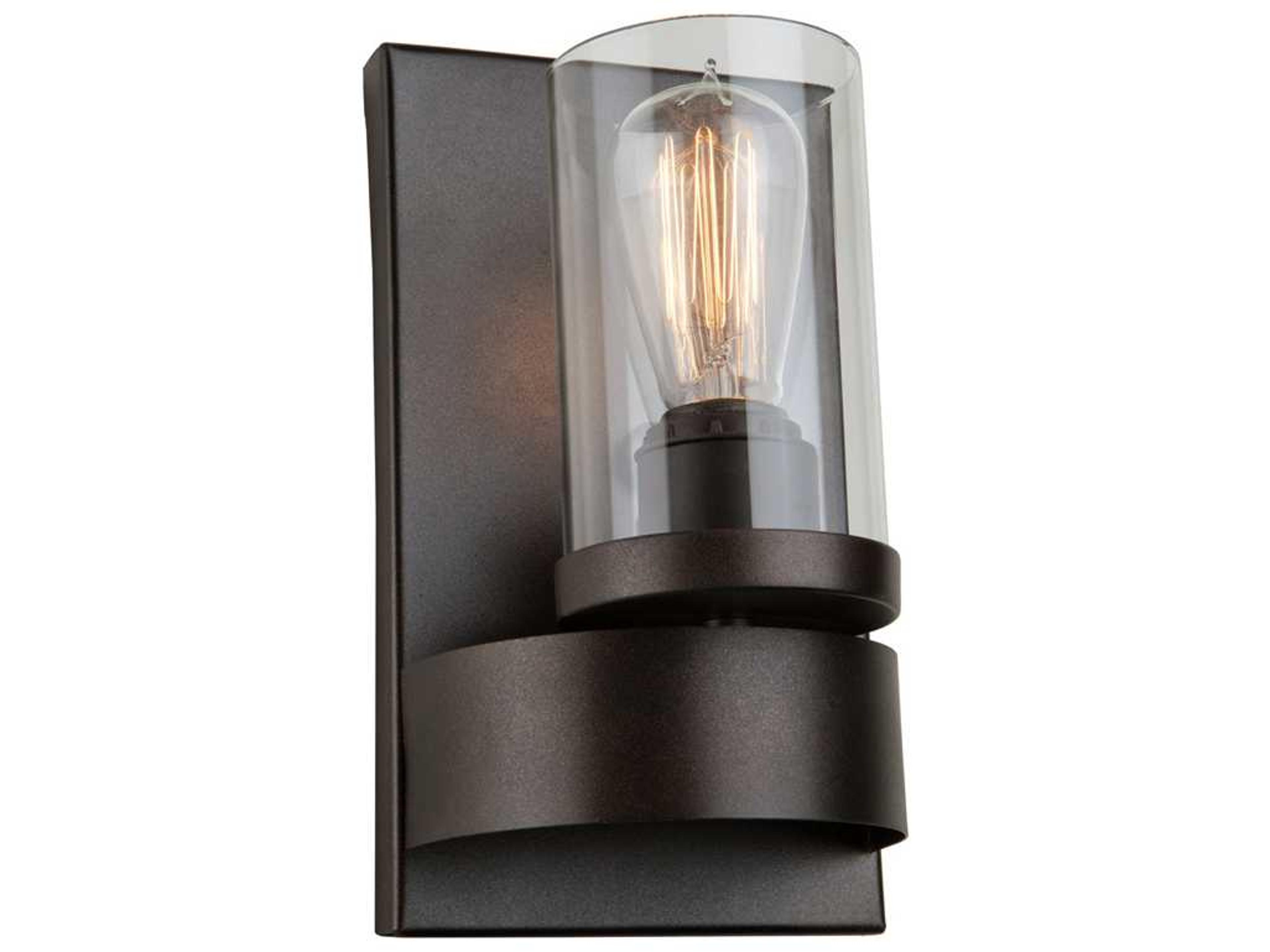 Artcraft Melno Park 1-Light Oil Rubbed Bronze Glass Wall Sconce