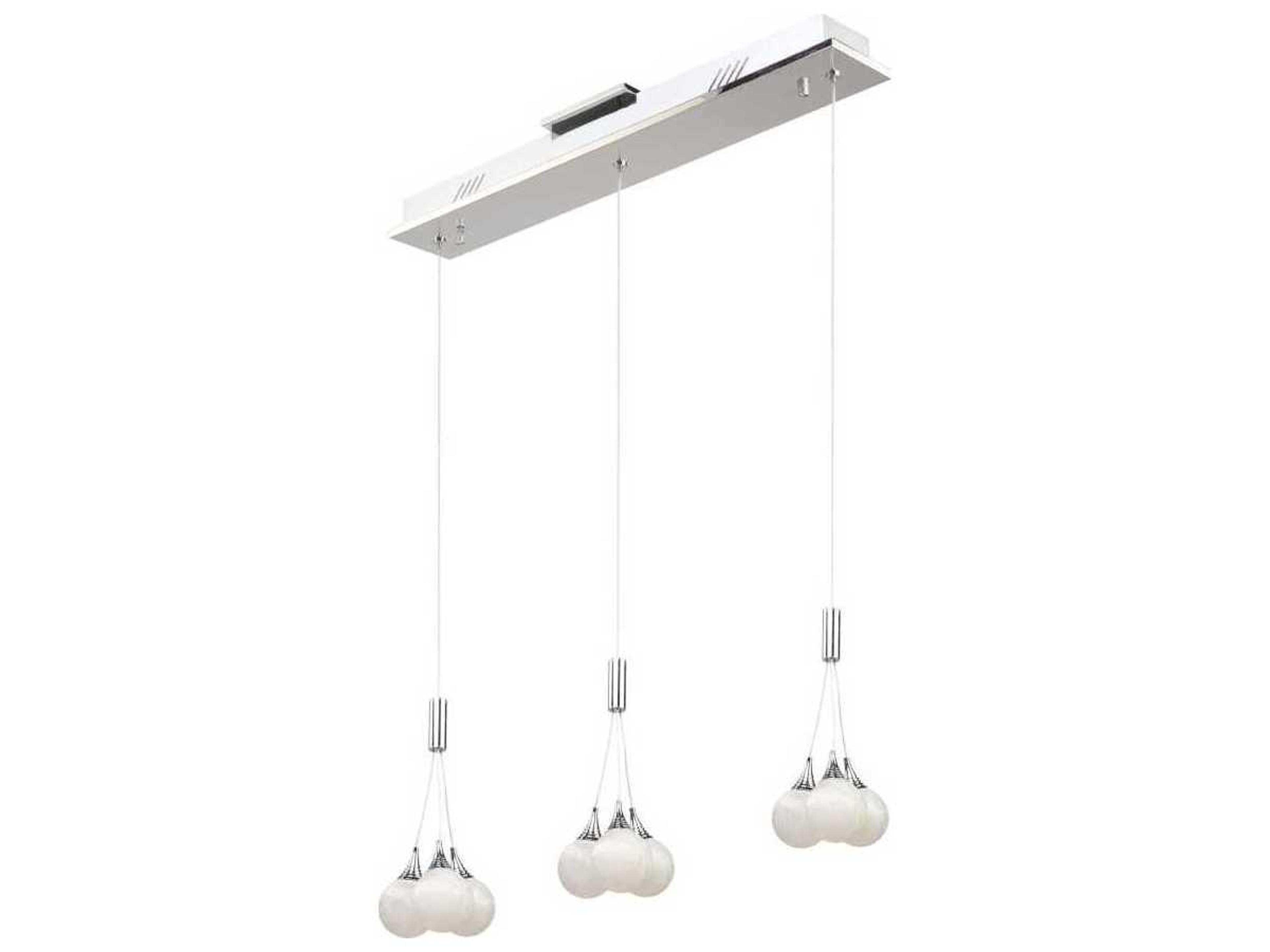 Artcraft Odyssey 12-Light Chrome Crystal Glass Globe Island Pendant