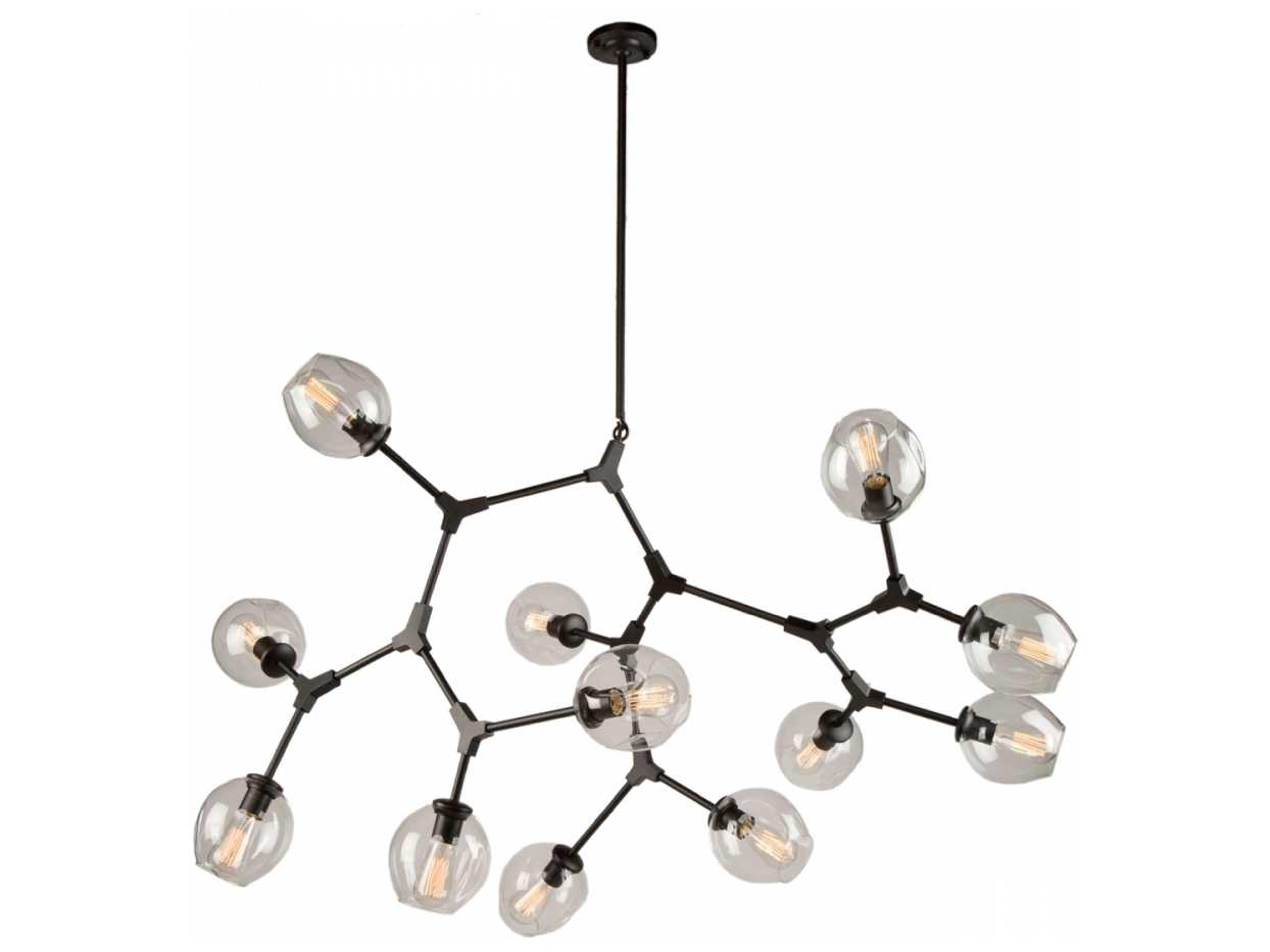 Artcraft Organic Black LED Geometric Chandelier
