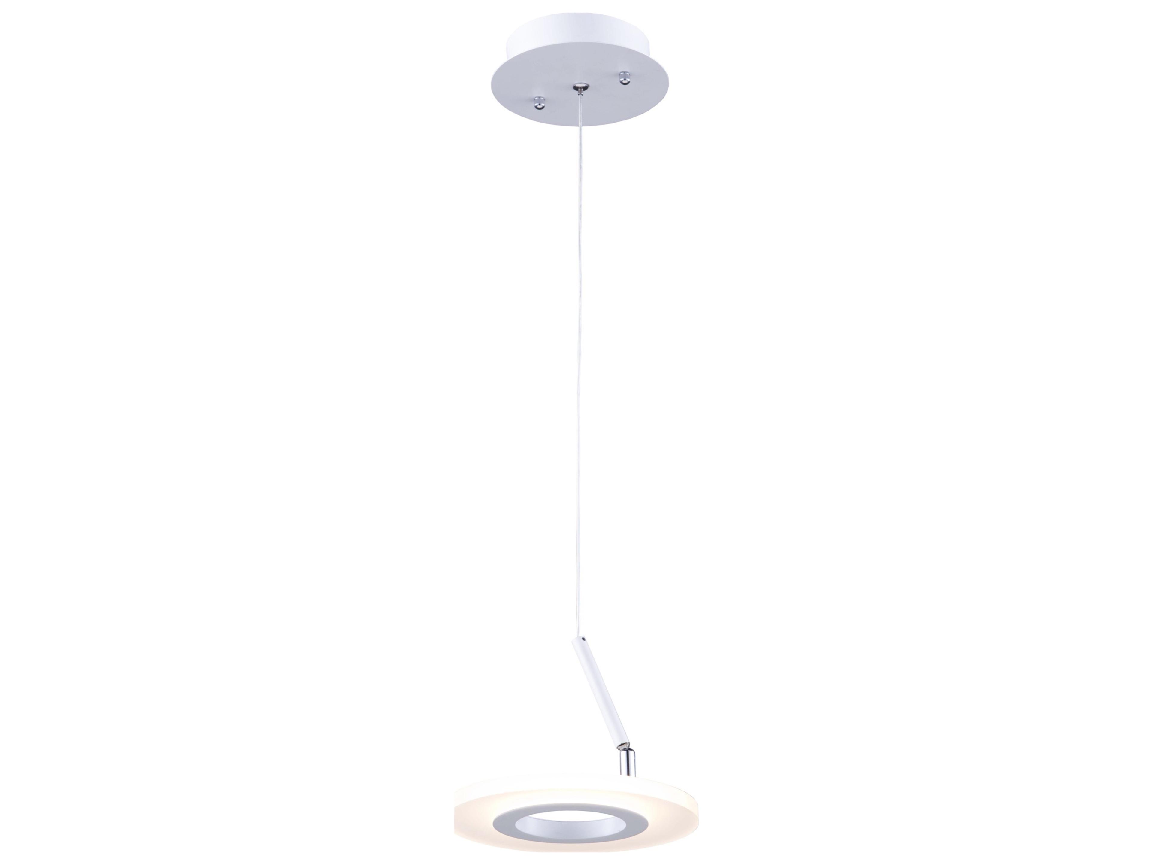 Artcraft Phoenix 1-Light White LED Geometric Round Mini Pendant