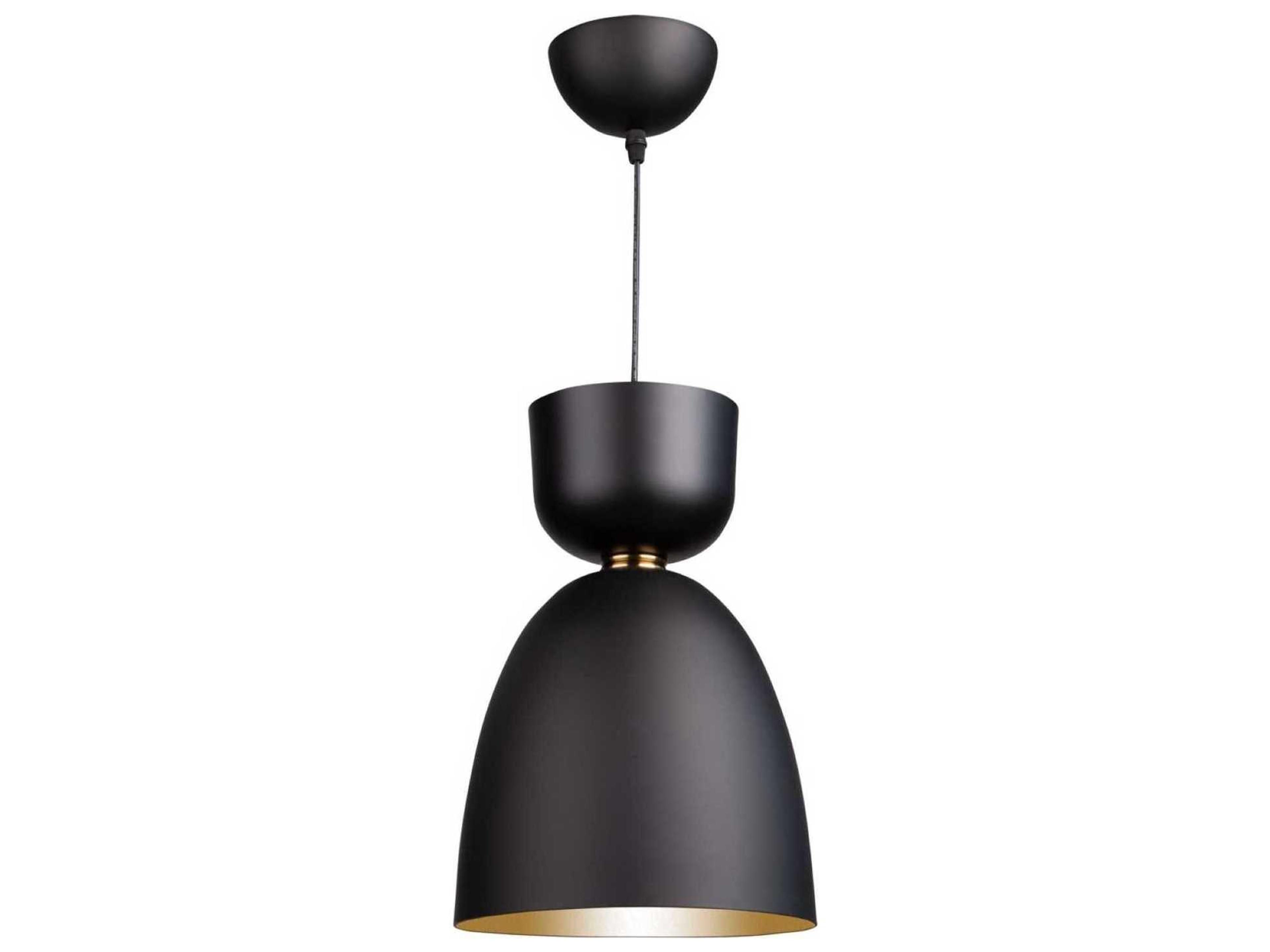 Artcraft Tempo 1-Light Matte Black And Brass LED Geometric Mini Pendant