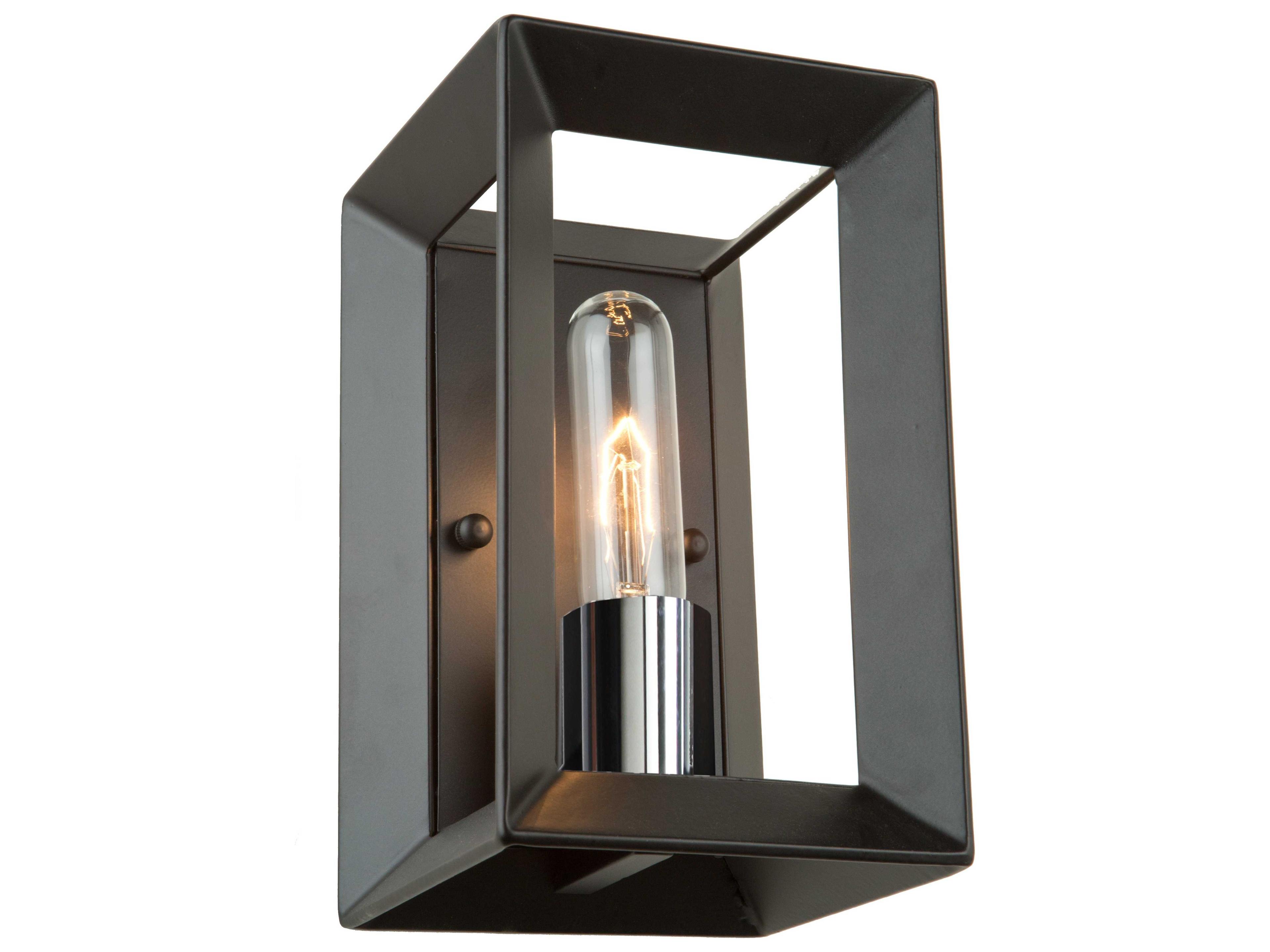 Artcraft Vineyard 1-Light Black Chrome LED Wall Sconce