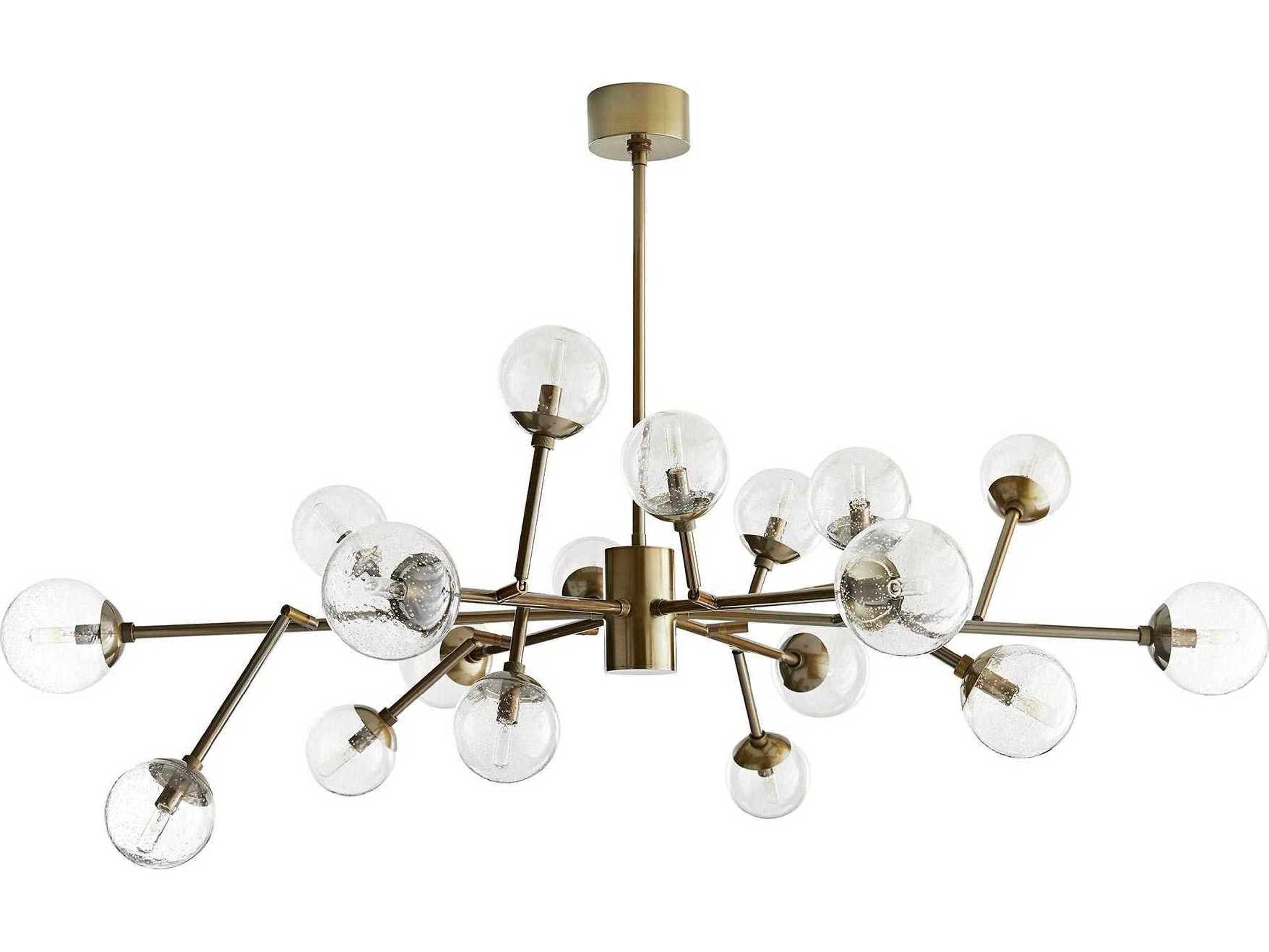 Arteriors Home Dallas  18-Light Vintage Brass Globe Chandelier