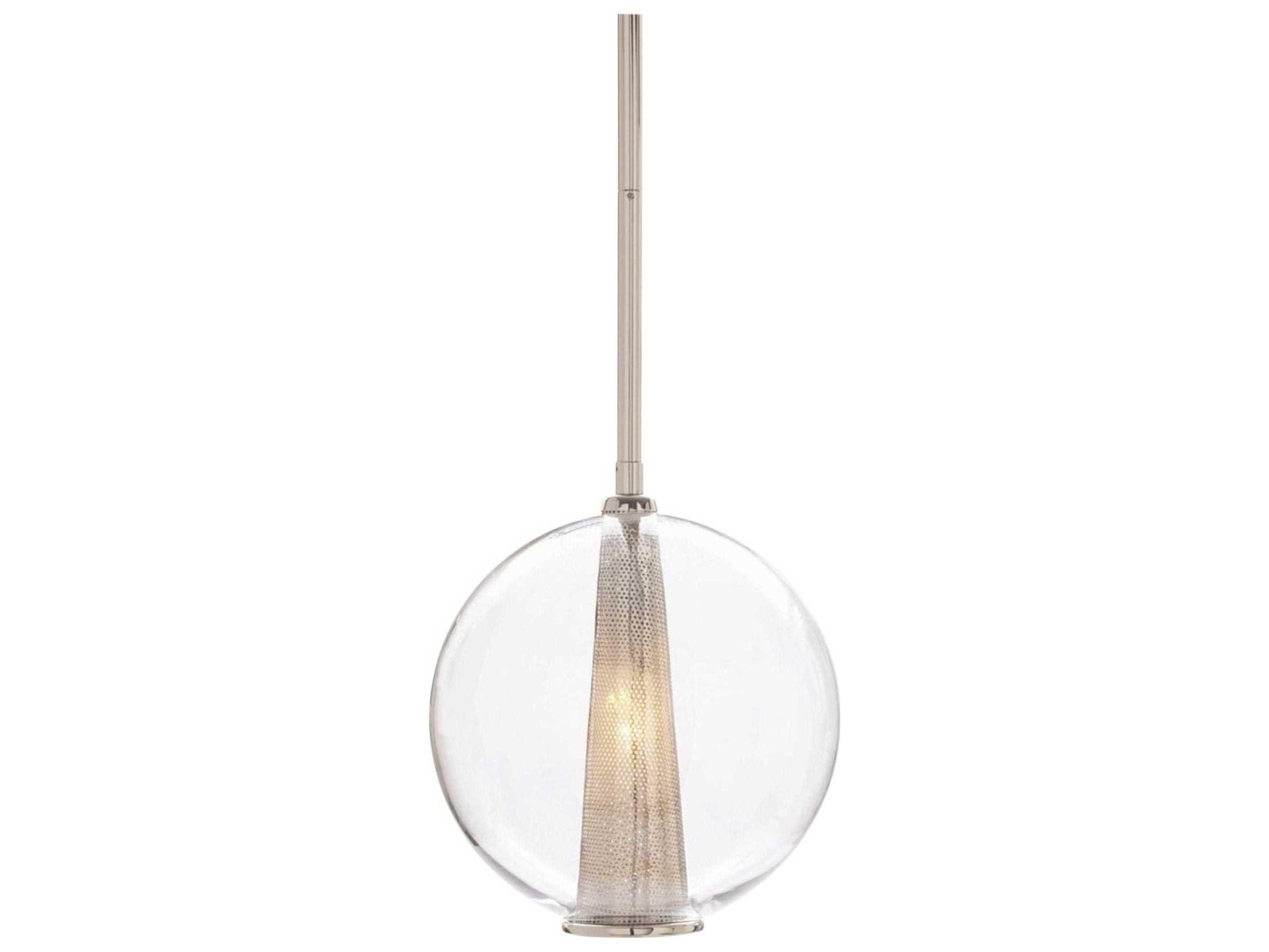 Arteriors Home Laura Kirar 1-Light Clear Nickel Glass Globe Linear Mini Pendant