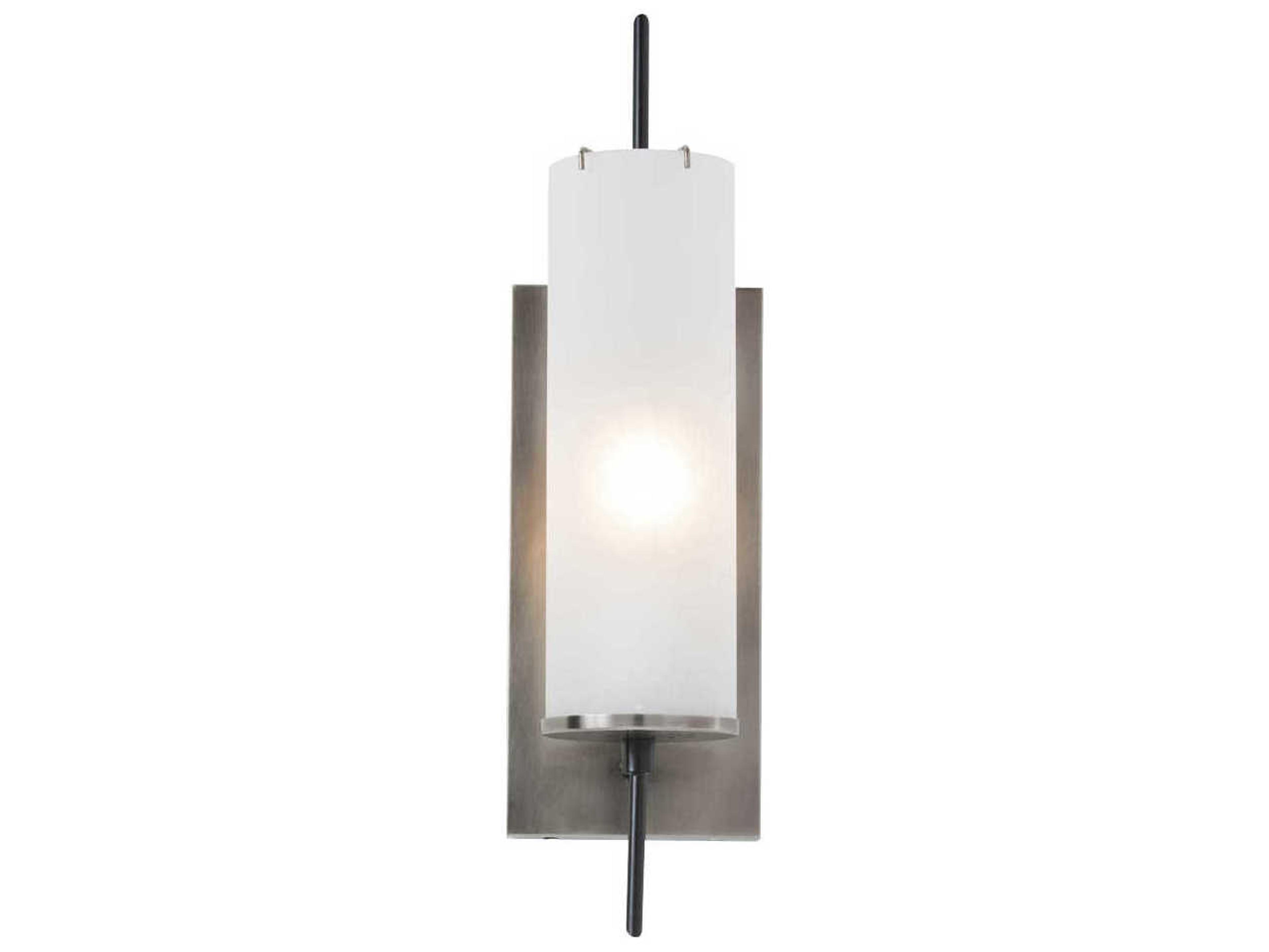 Arteriors Home Stefan 1-Light Vintage Silver With Frosted Glass Wall Sconce