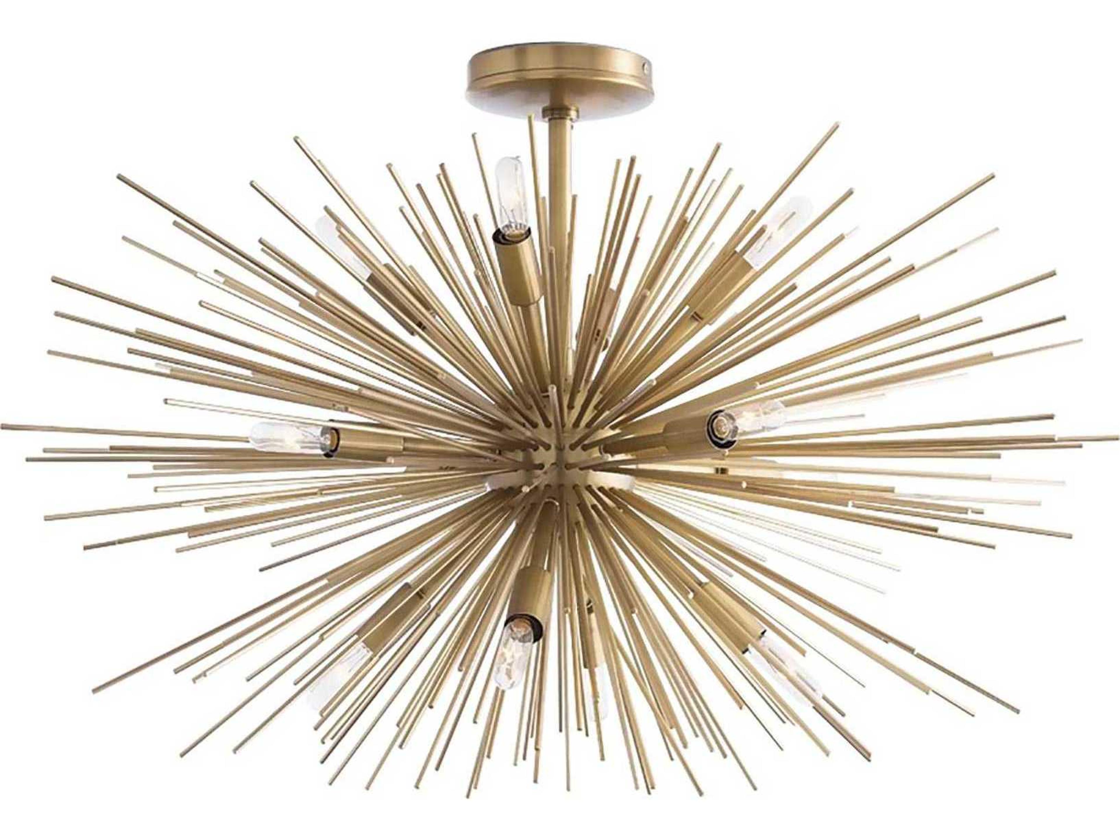 Arteriors Home Zanadoo Zanadoo 12-Light Antique Brass Sputnik Pendant