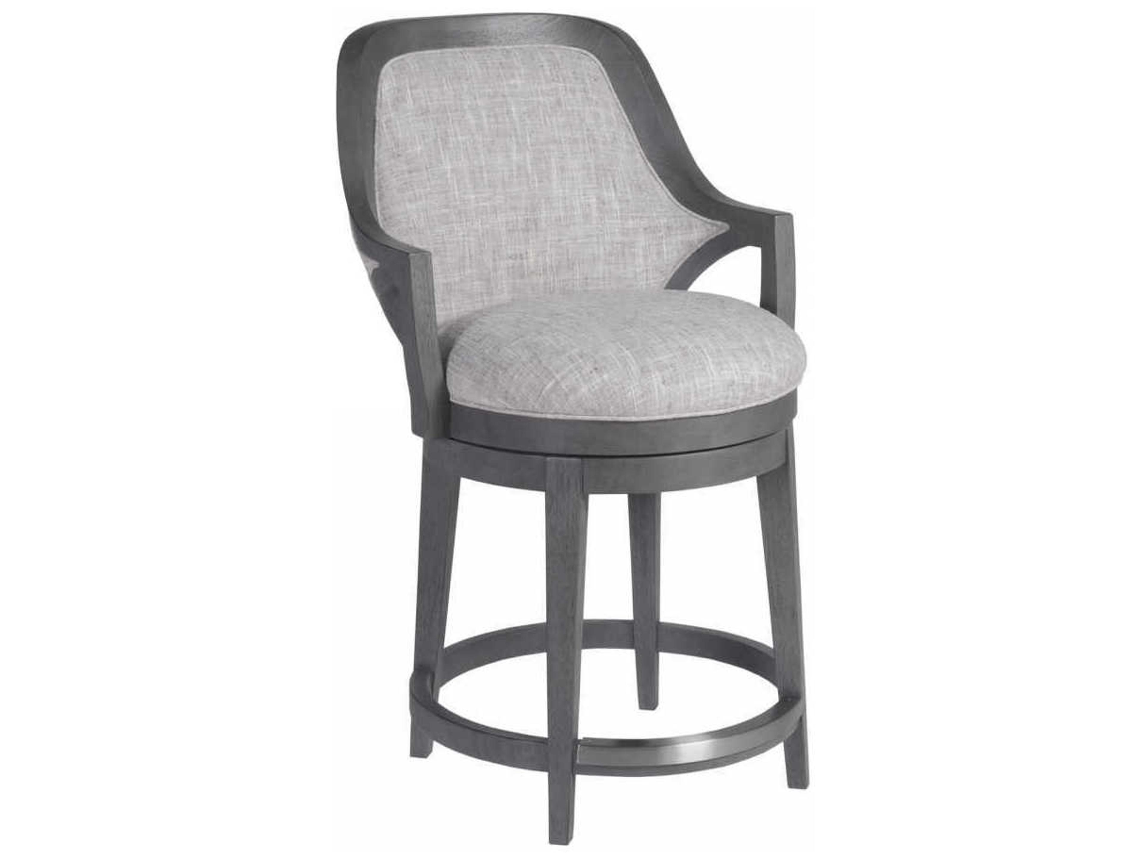 Artistica Appellation Swivel Upholstered Gray Counter Stool